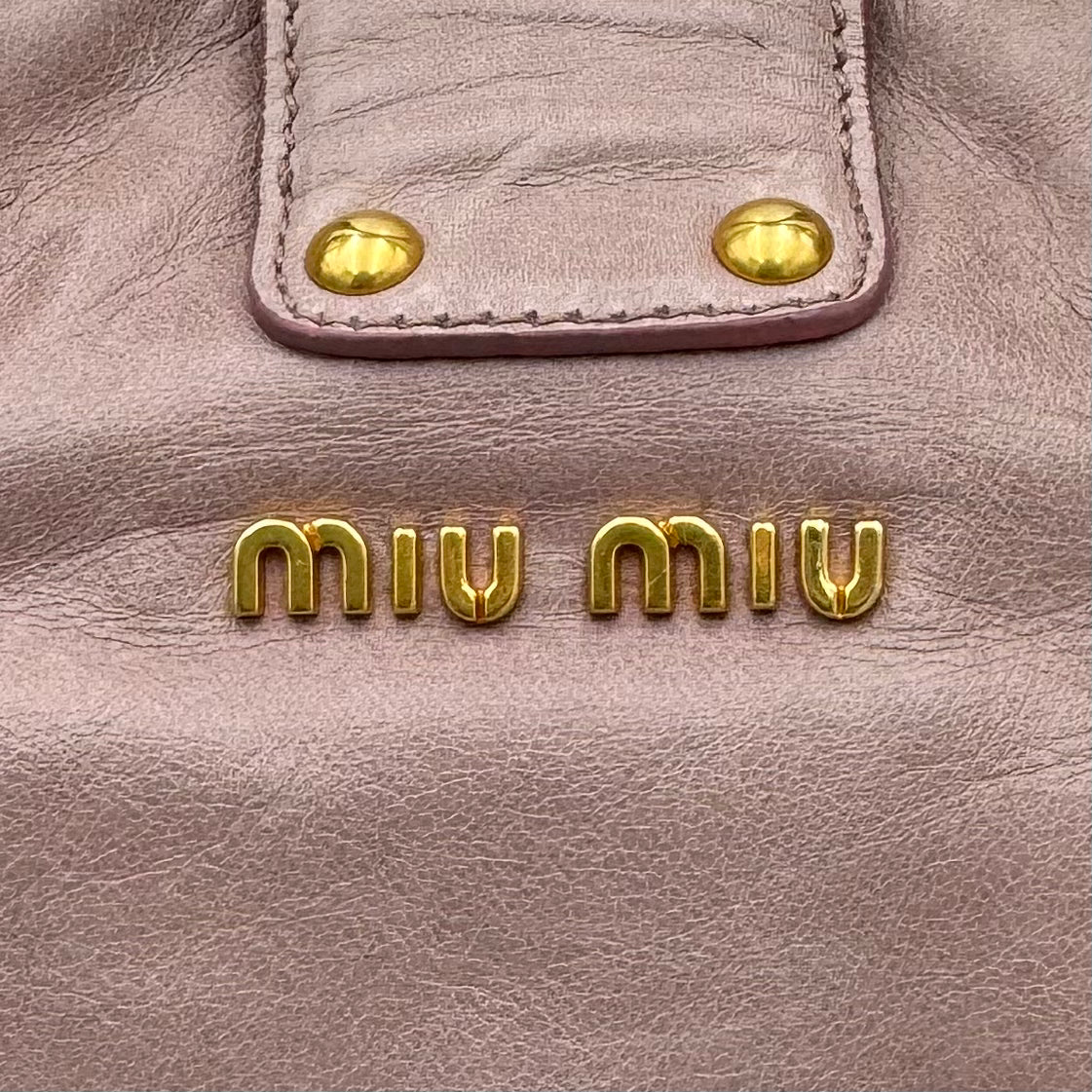 Miu Miu Mughetto Pink Vitello Lux Bow Small Handbag