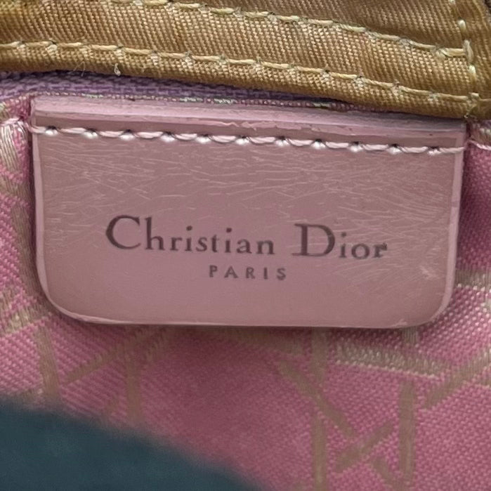 Christian Dior Light Pink Nylon Cannage Mini Lady Dior