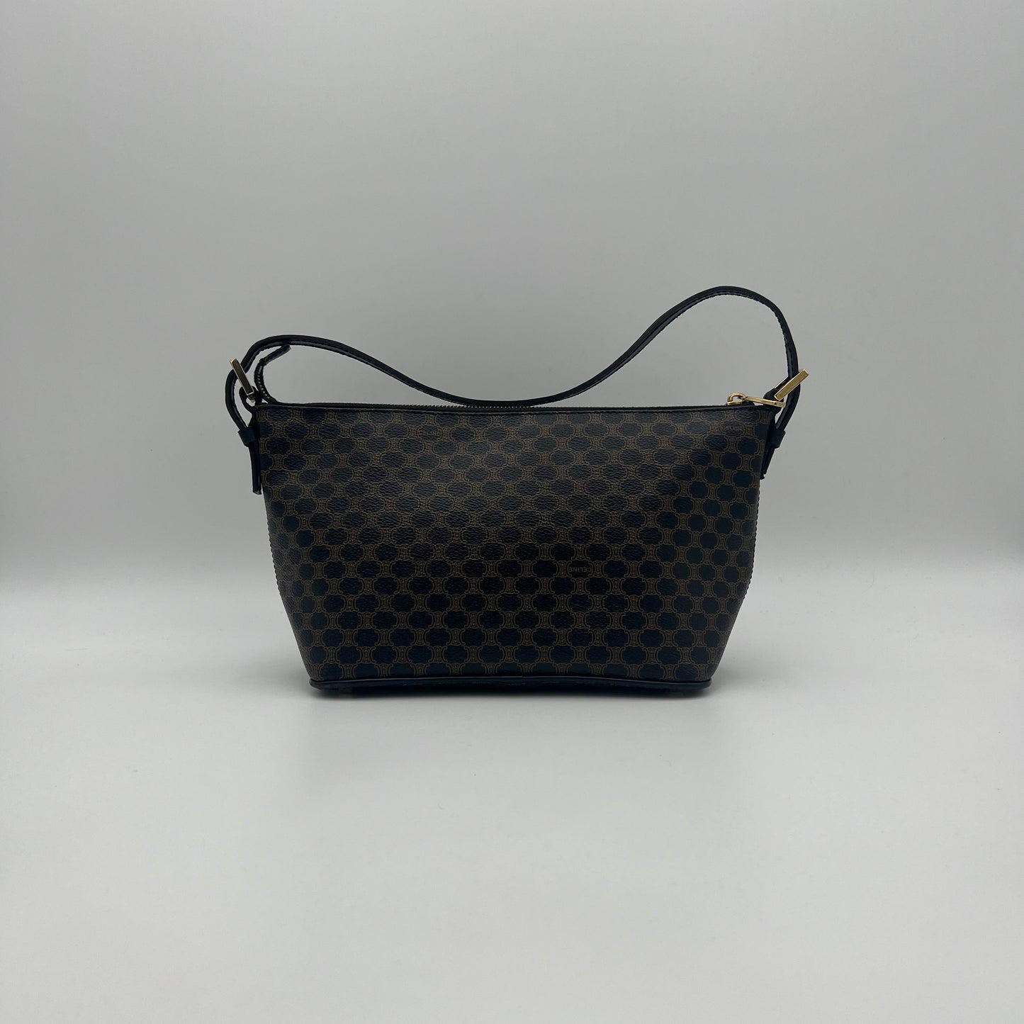 Celine Paris Black Macadam Boat Baguette