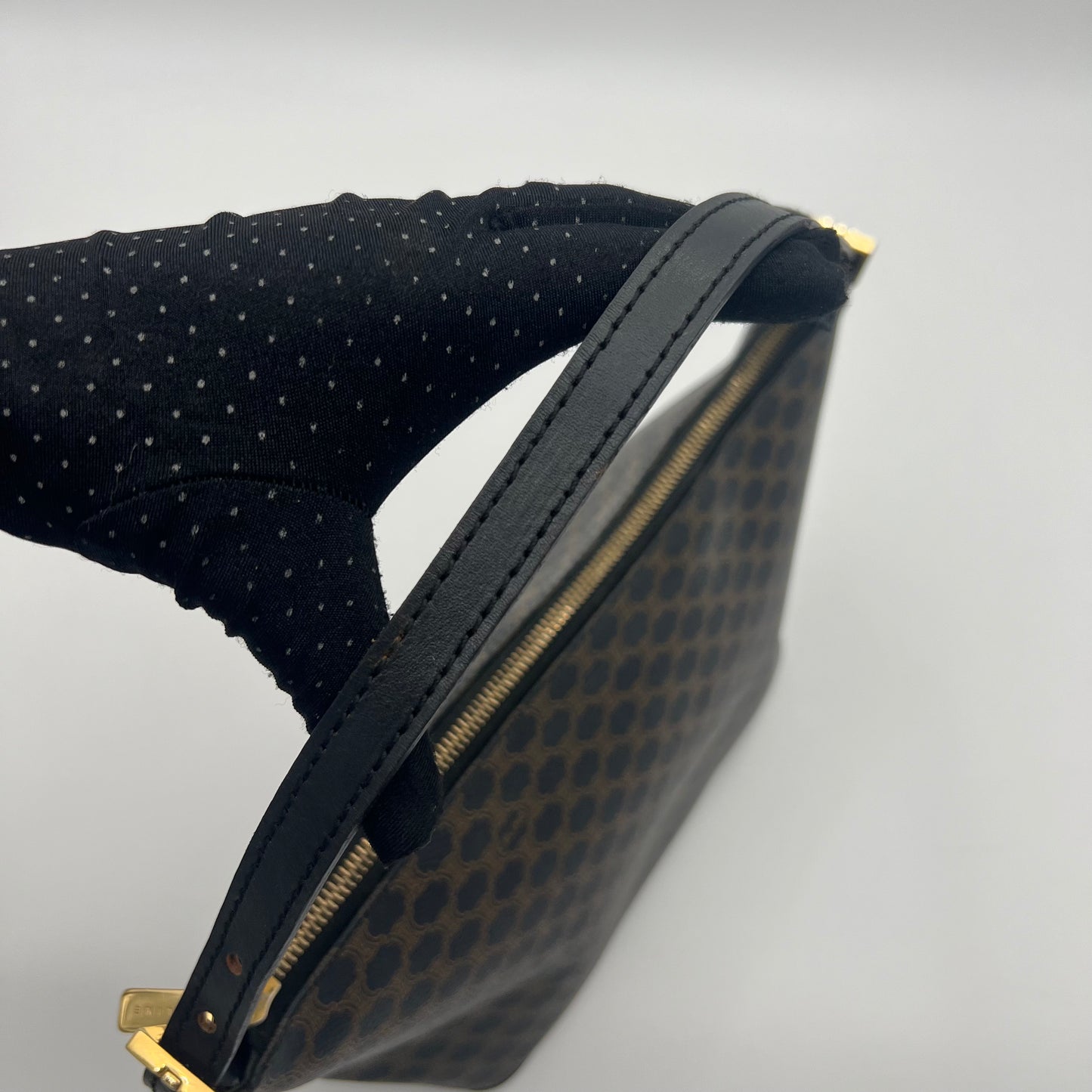 Celine Paris Black Macadam Boat Baguette