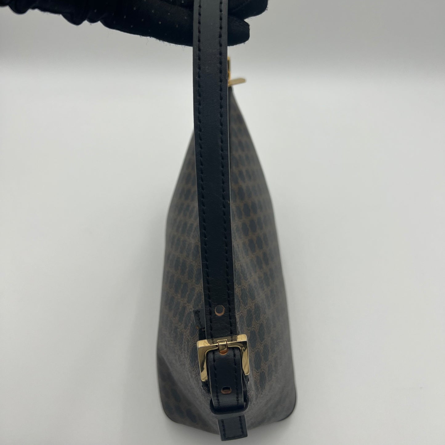 Celine Paris Black Macadam Boat Baguette