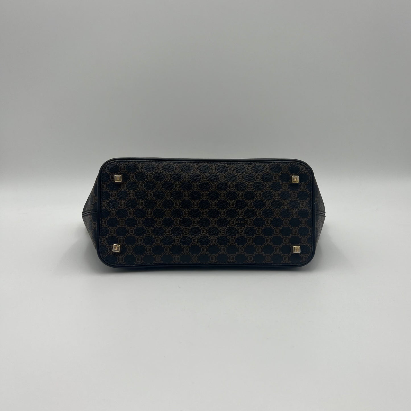 Celine Paris Black Macadam Boat Baguette