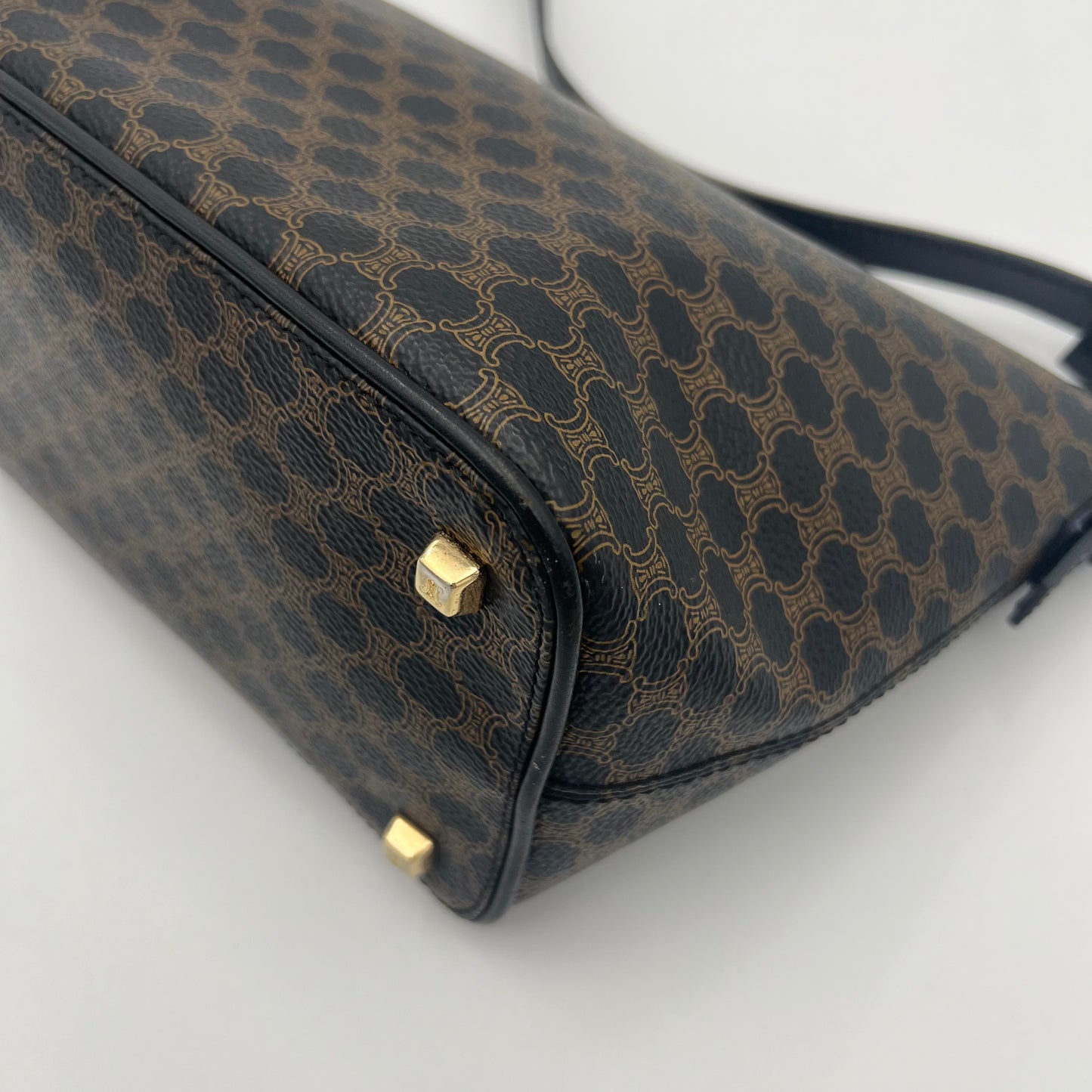 Celine Paris Black Macadam Boat Baguette