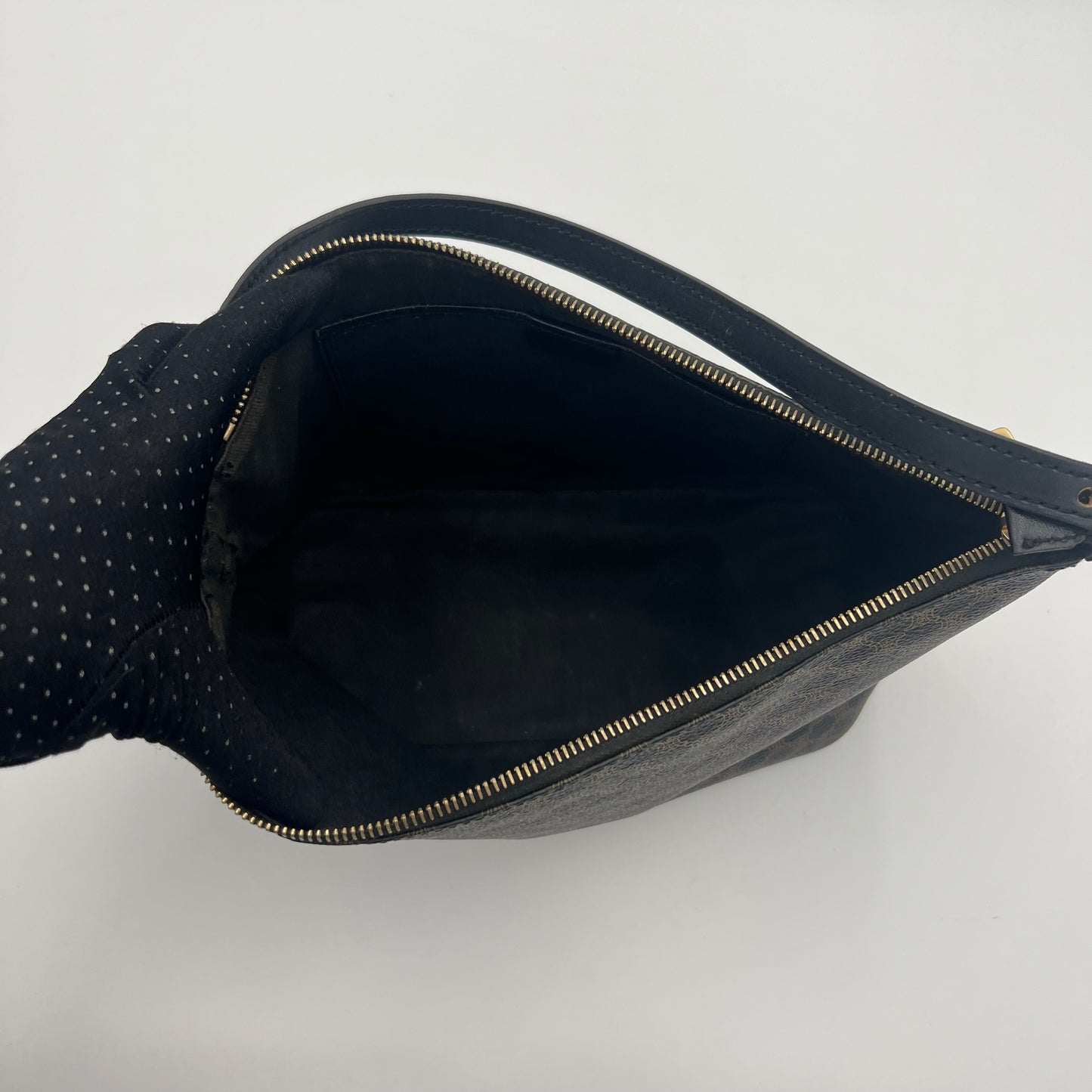 Celine Paris Black Macadam Boat Baguette