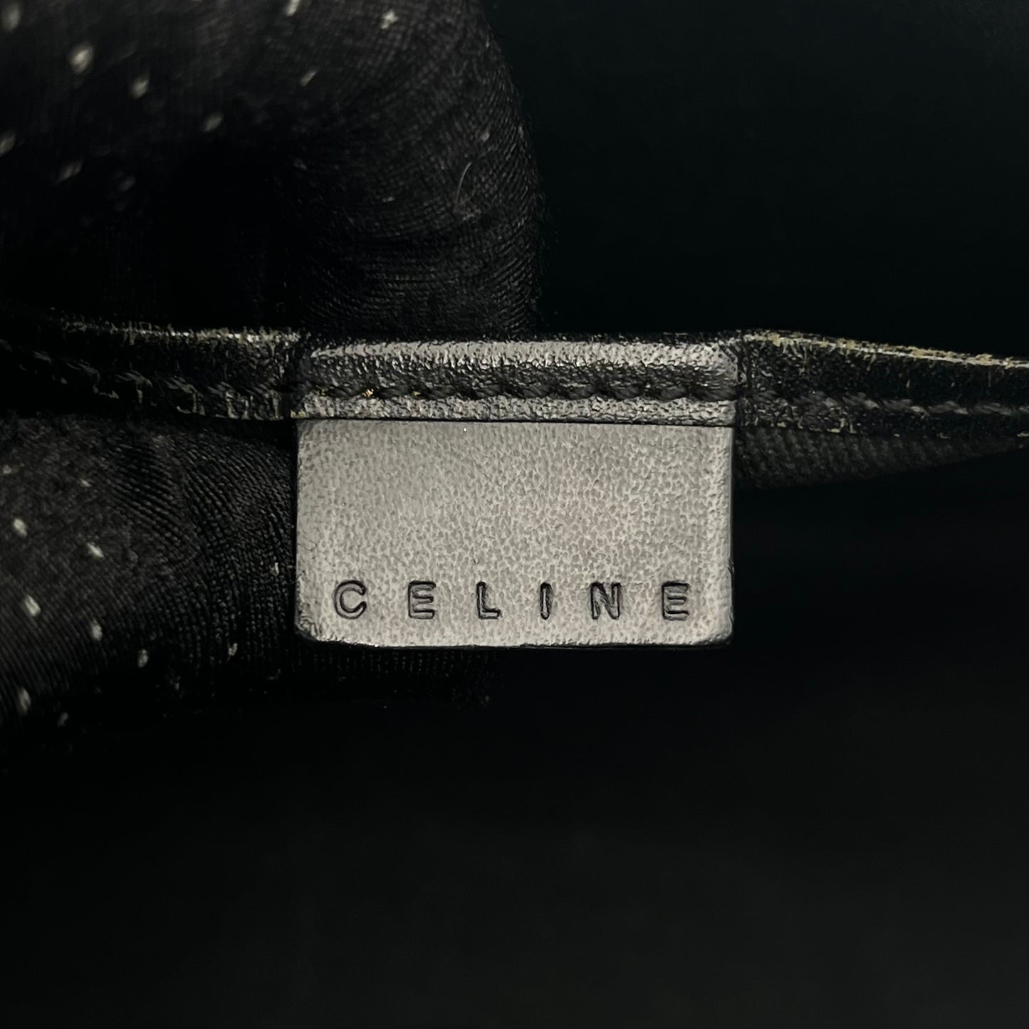 Celine Paris Black Macadam Boat Baguette
