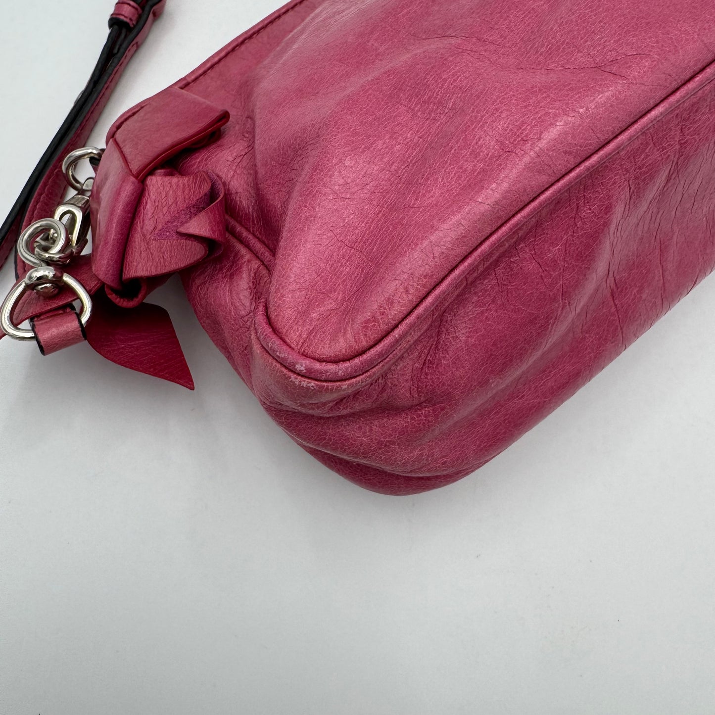 Miu Miu Pink Vitello Lux Box Pochette SHW