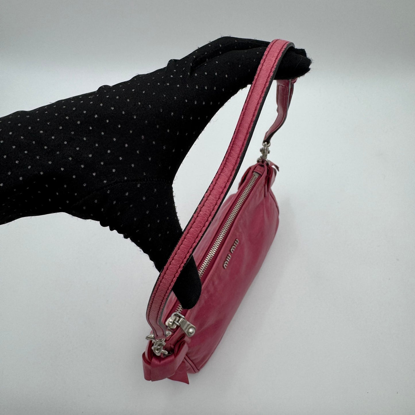 Miu Miu Pink Vitello Lux Box Pochette SHW