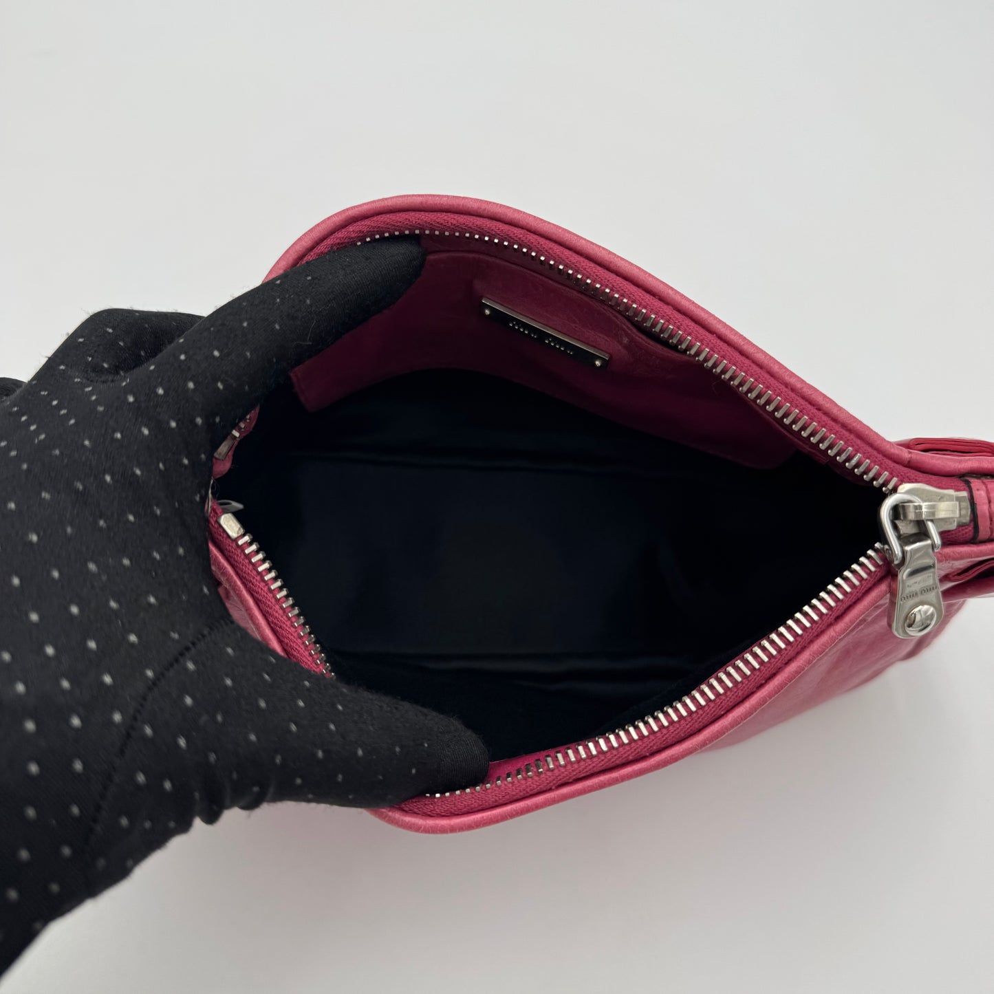 Miu Miu Pink Vitello Lux Box Pochette SHW