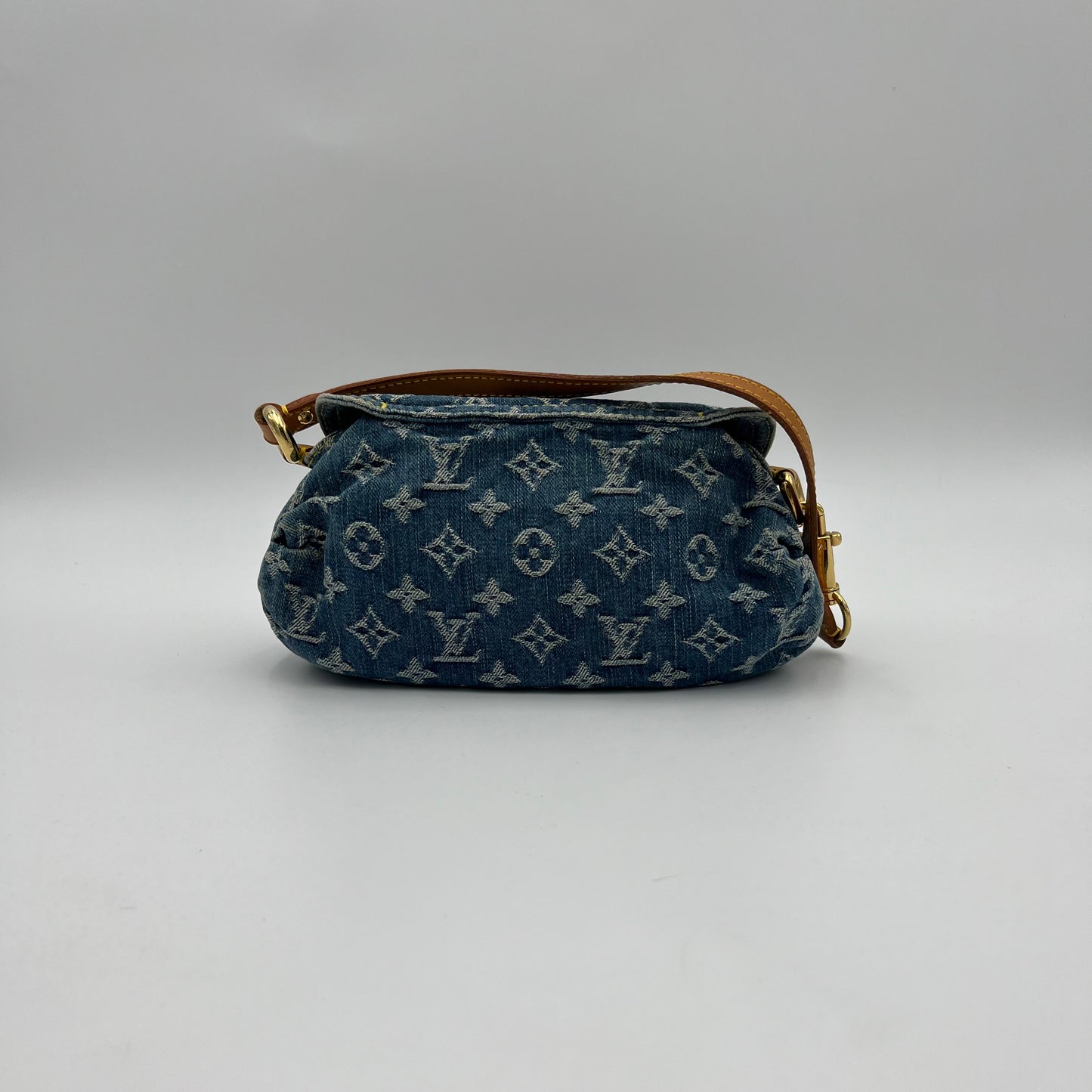 LV Blue Monogram Denim Mini Pleaty