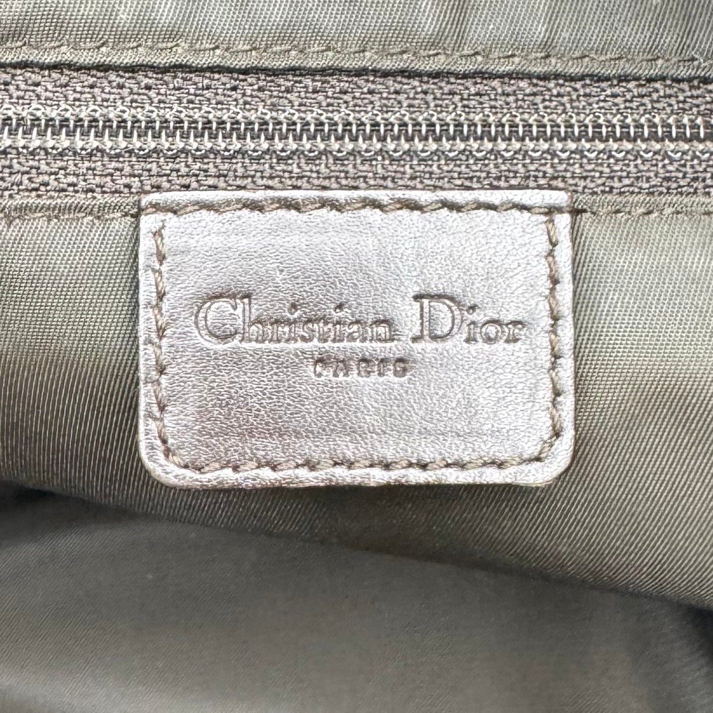 Christian Dior Dark Brown Trotter Canvas Street Chic Large Half Moon Bag