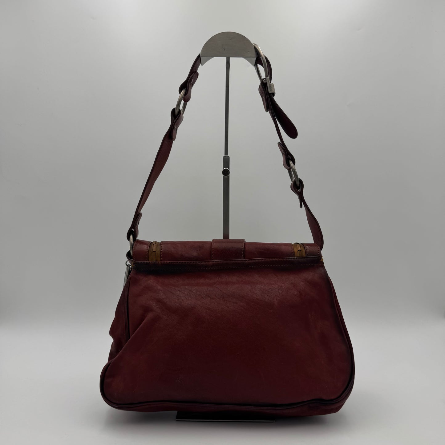 Christian Dior Brick Red Leather Gaucho Double Saddle