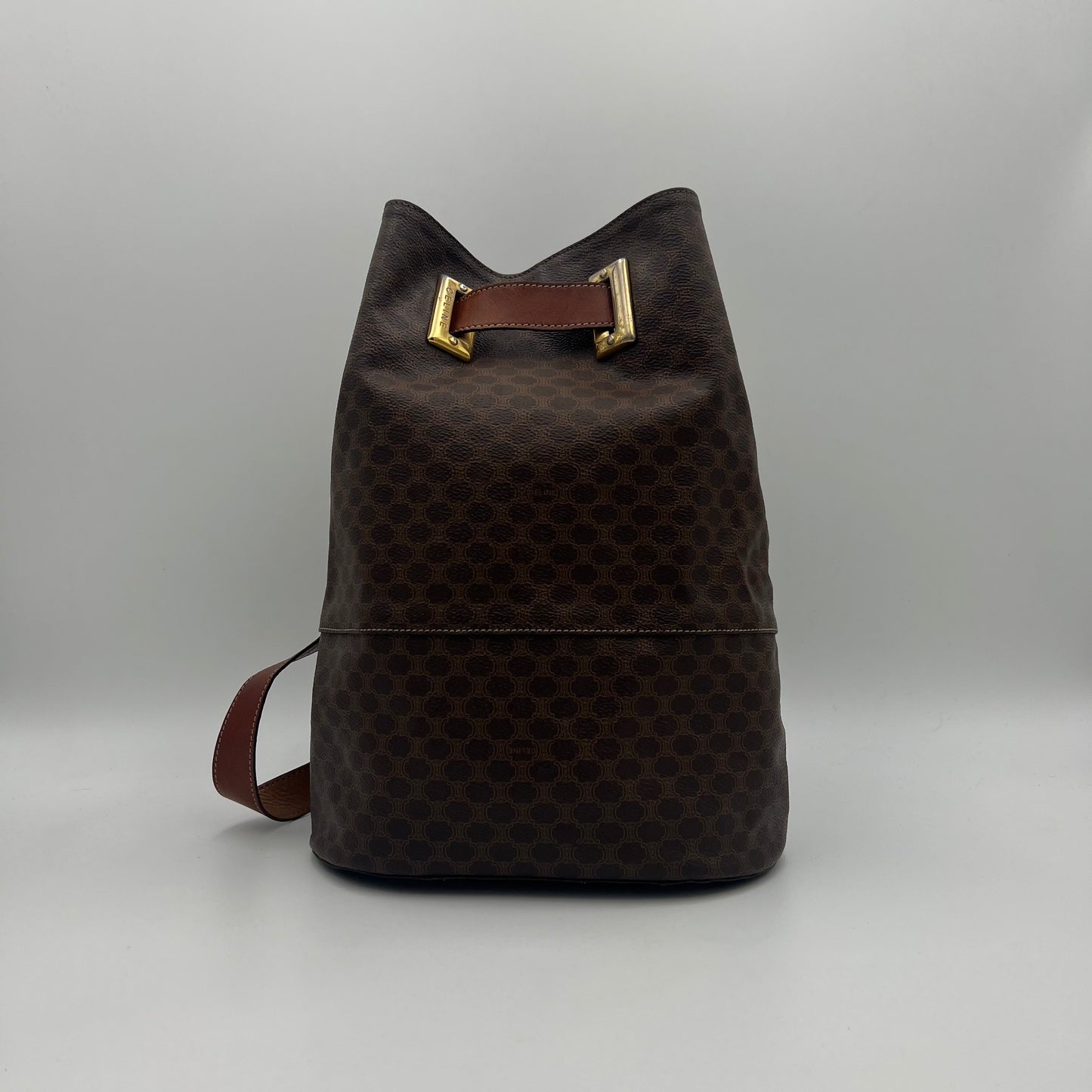 Celine Paris Macadam Drawstring Bucket Backpack