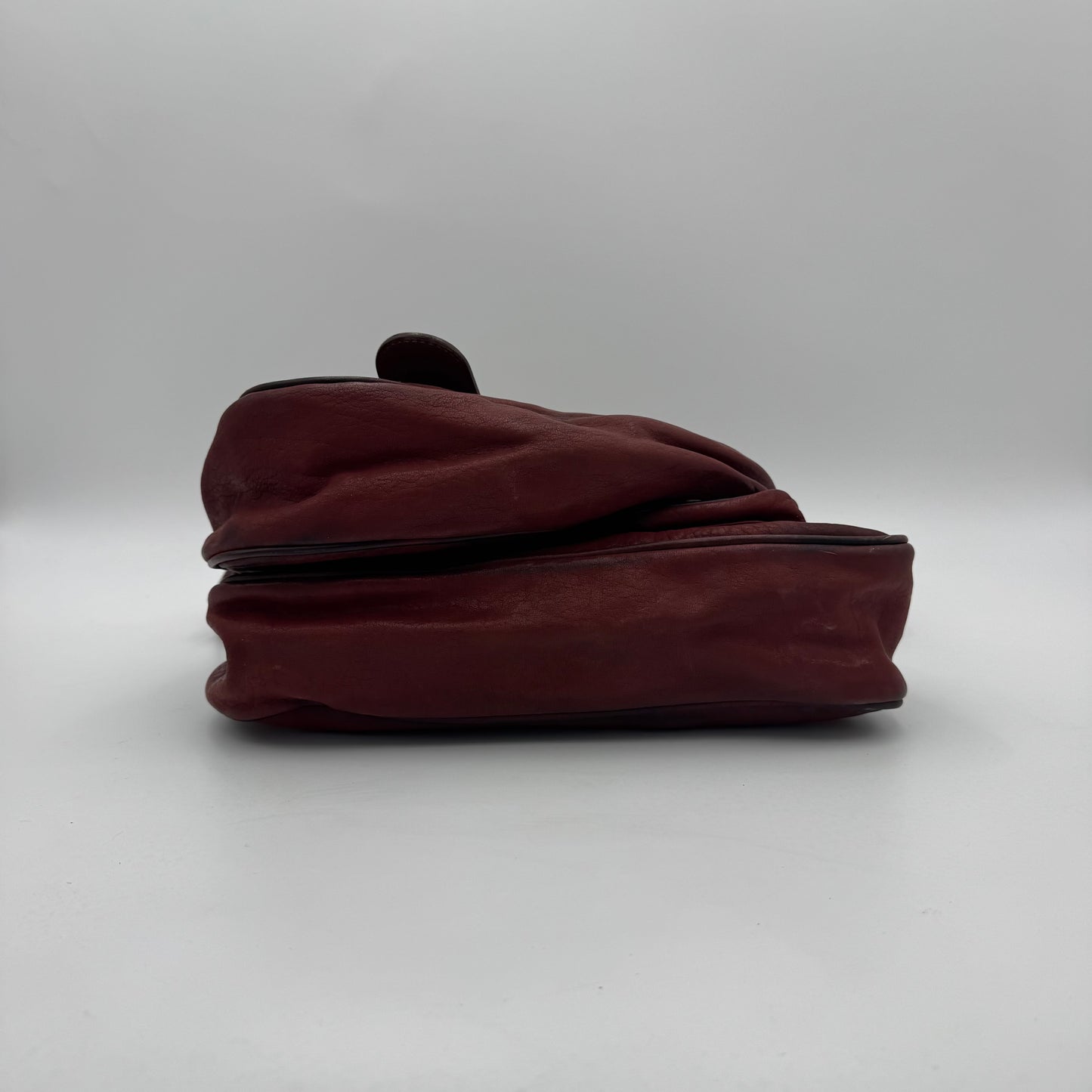 Christian Dior Brick Red Leather Gaucho Double Saddle