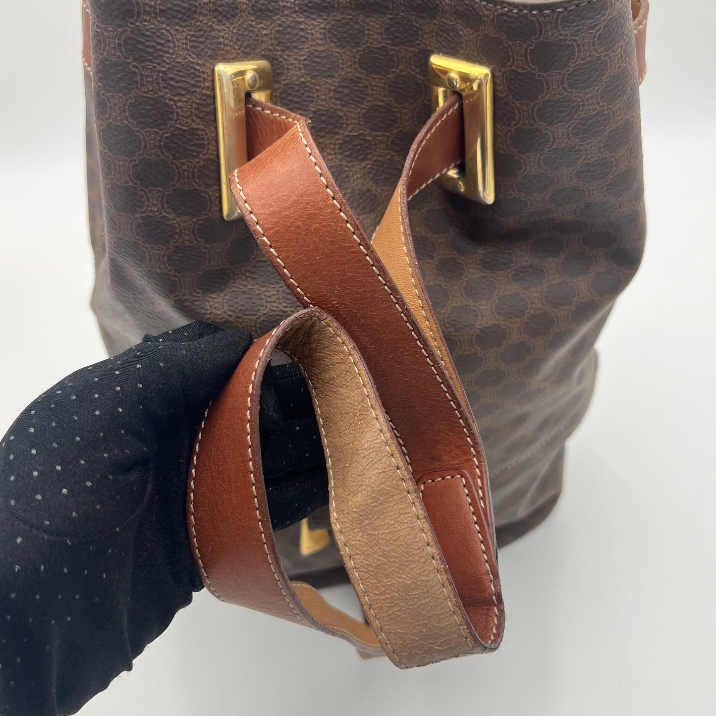 Celine Paris Macadam Drawstring Bucket Backpack
