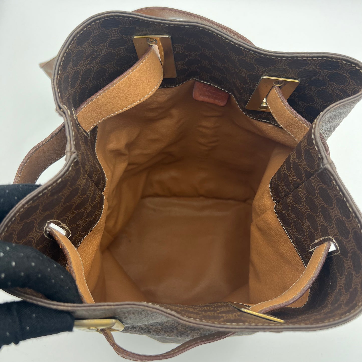 Celine Paris Macadam Drawstring Bucket Backpack