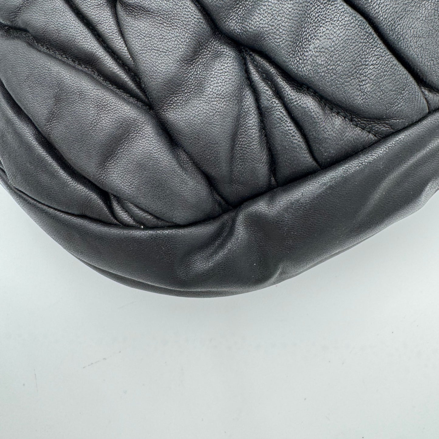 Miu Miu Black Matelasse Leather Braided Handle Large Coffer Handbag GHW