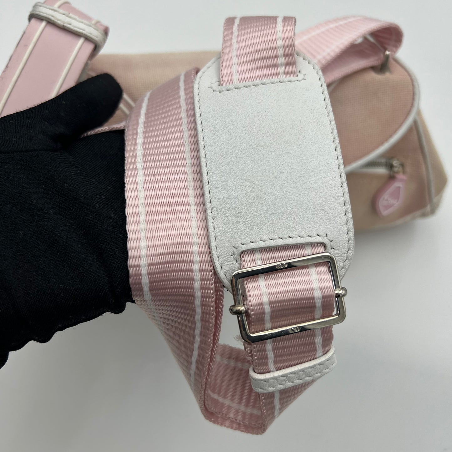 Christian Dior Y2K Pink Logo Trotter Flap Baguette