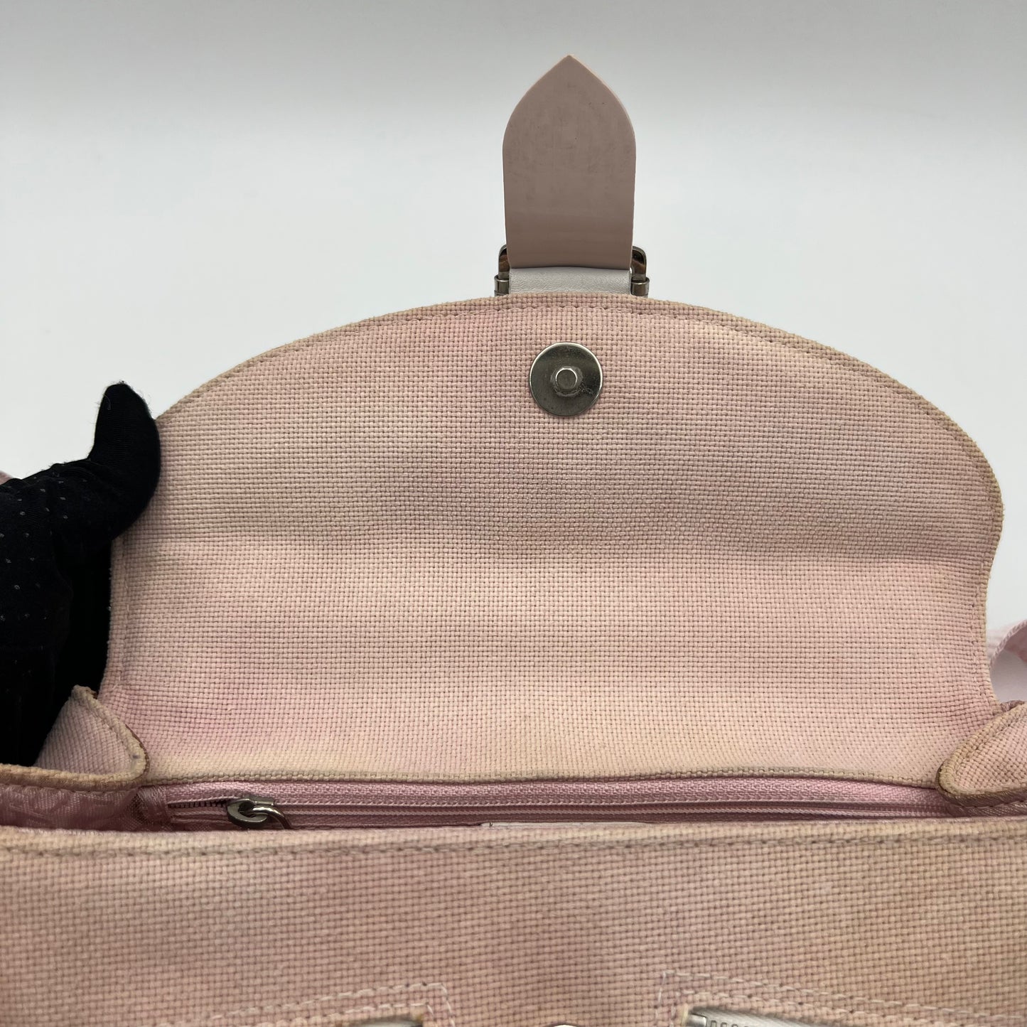 Christian Dior Y2K Pink Logo Trotter Flap Baguette