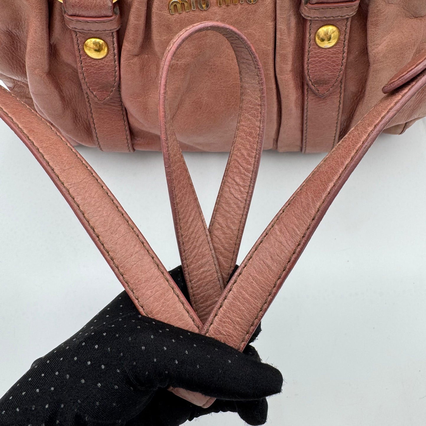 Miu Miu Old Rose Pink Vitello Lux Handbag