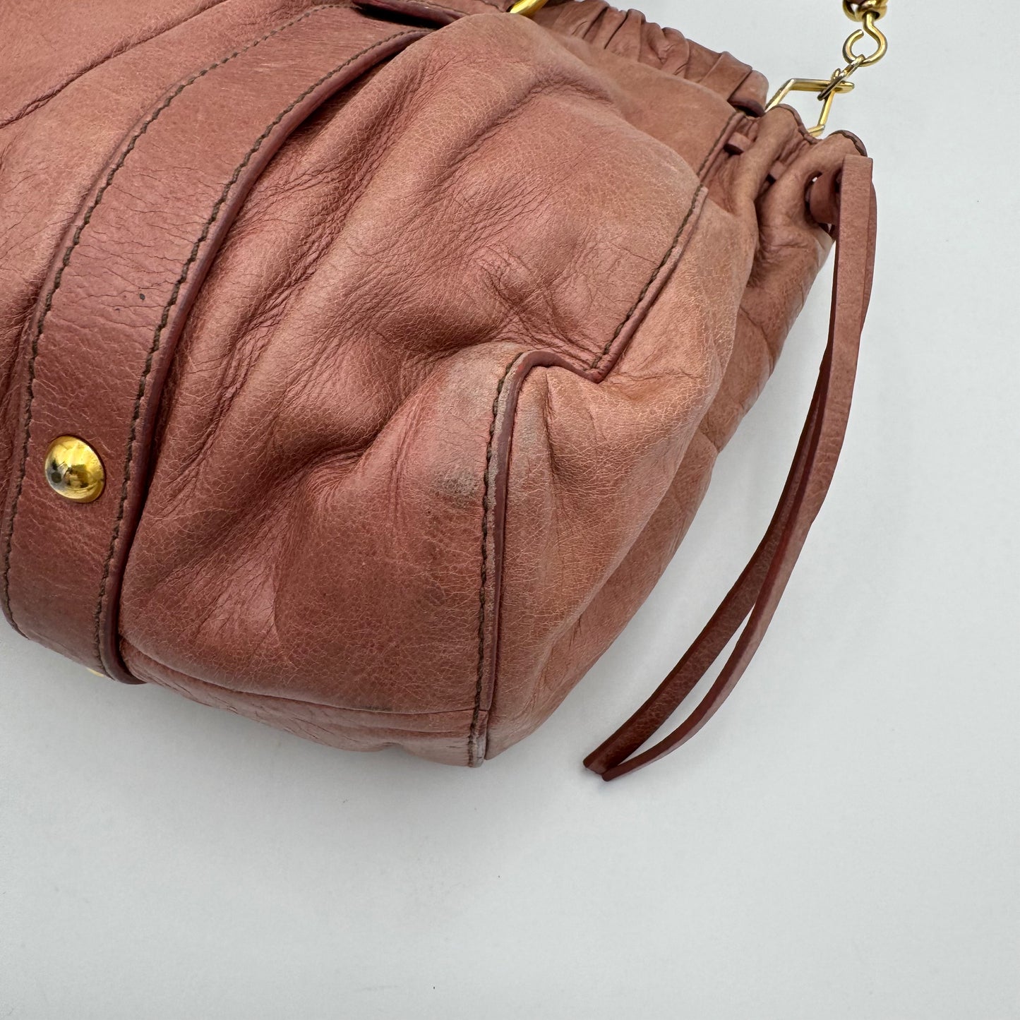 Miu Miu Old Rose Pink Vitello Lux Handbag
