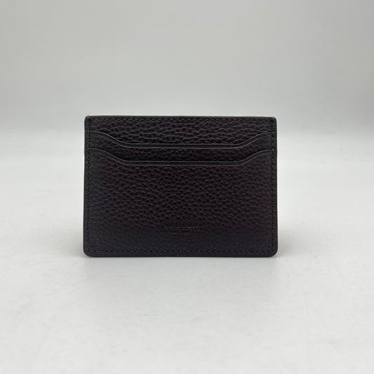 Oroton Bitter Chocolate Ethan Pebble Credit Card Sleeve