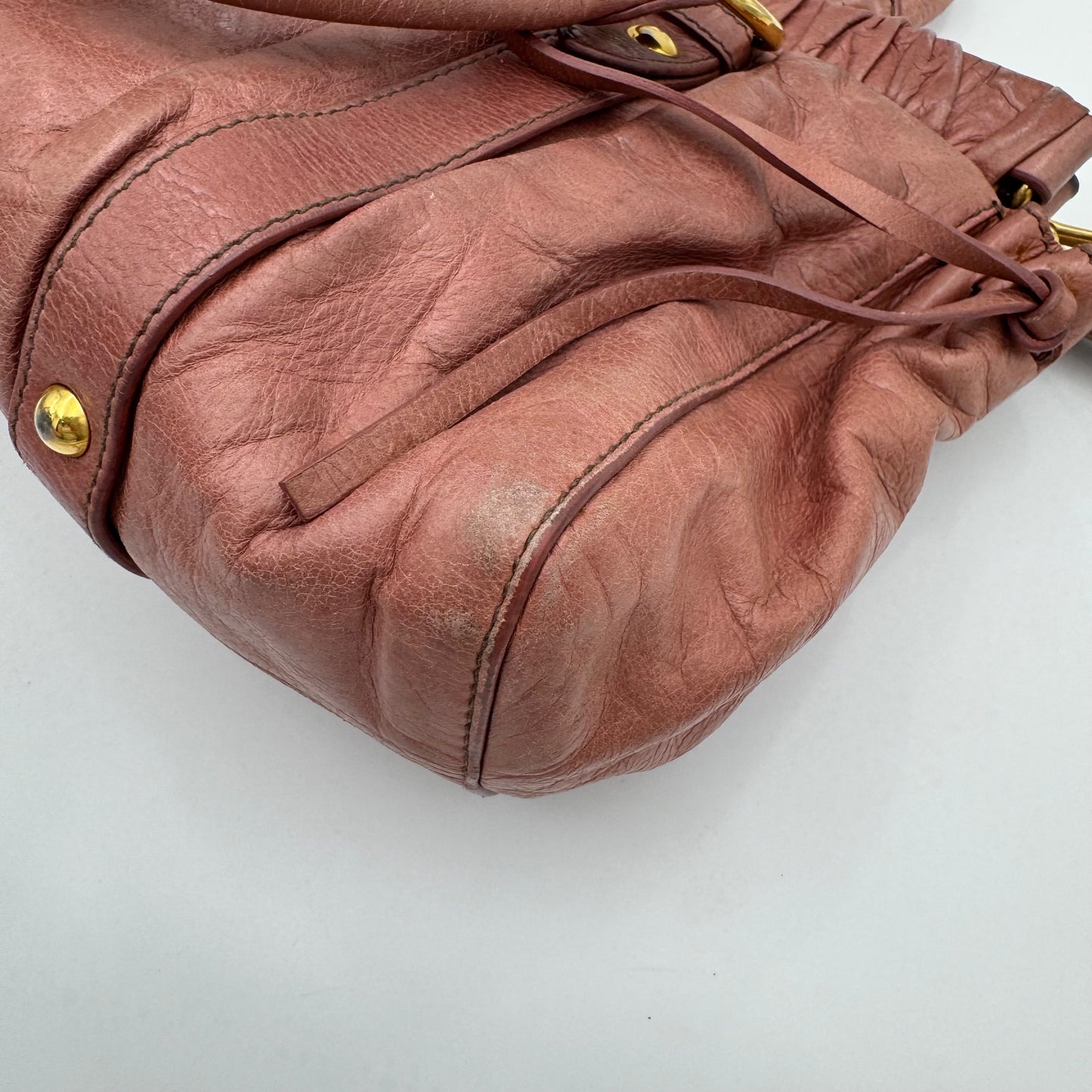 Miu Miu Old Rose Pink Vitello Lux Handbag