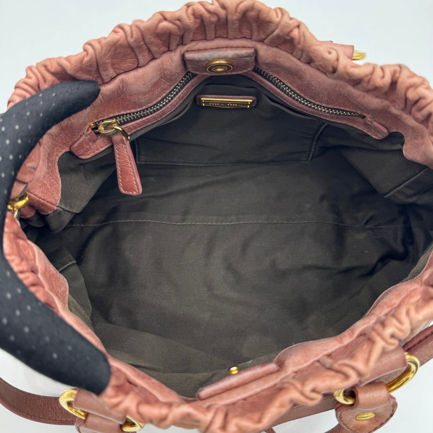 Miu Miu Old Rose Pink Vitello Lux Handbag
