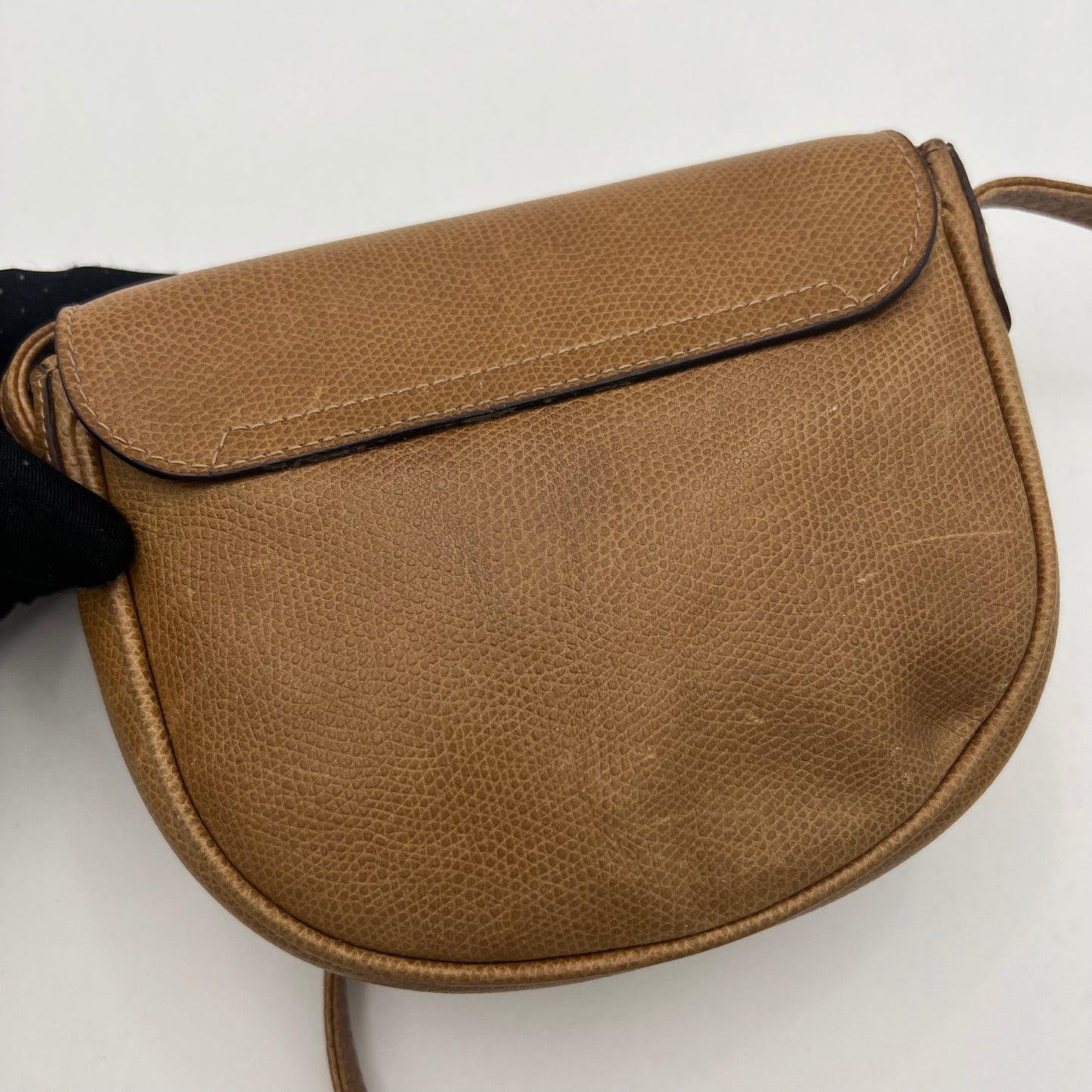 Celine Paris Camel Grained Leather Triomphe Mini Flap Crossbody
