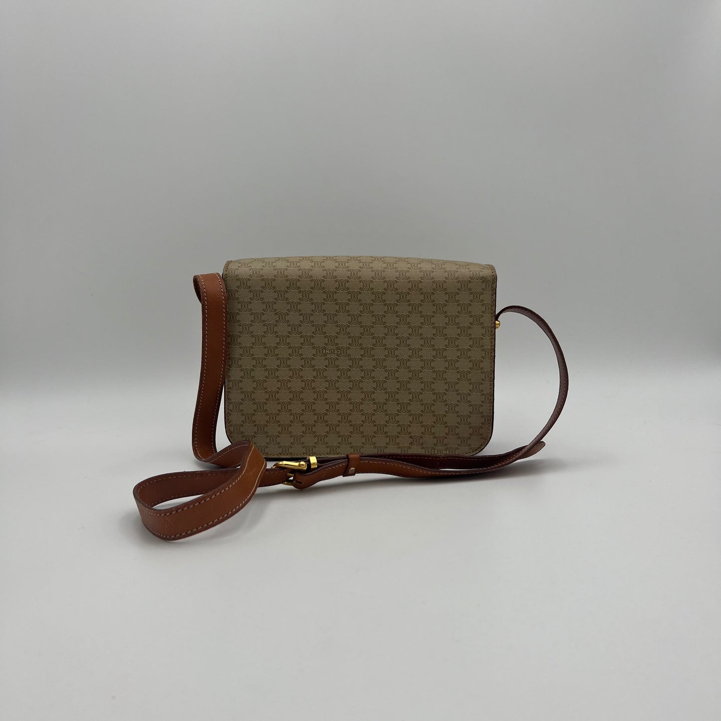 Celine Paris Macadam PVC Horse Carriage Box Shoulder Sling Bag