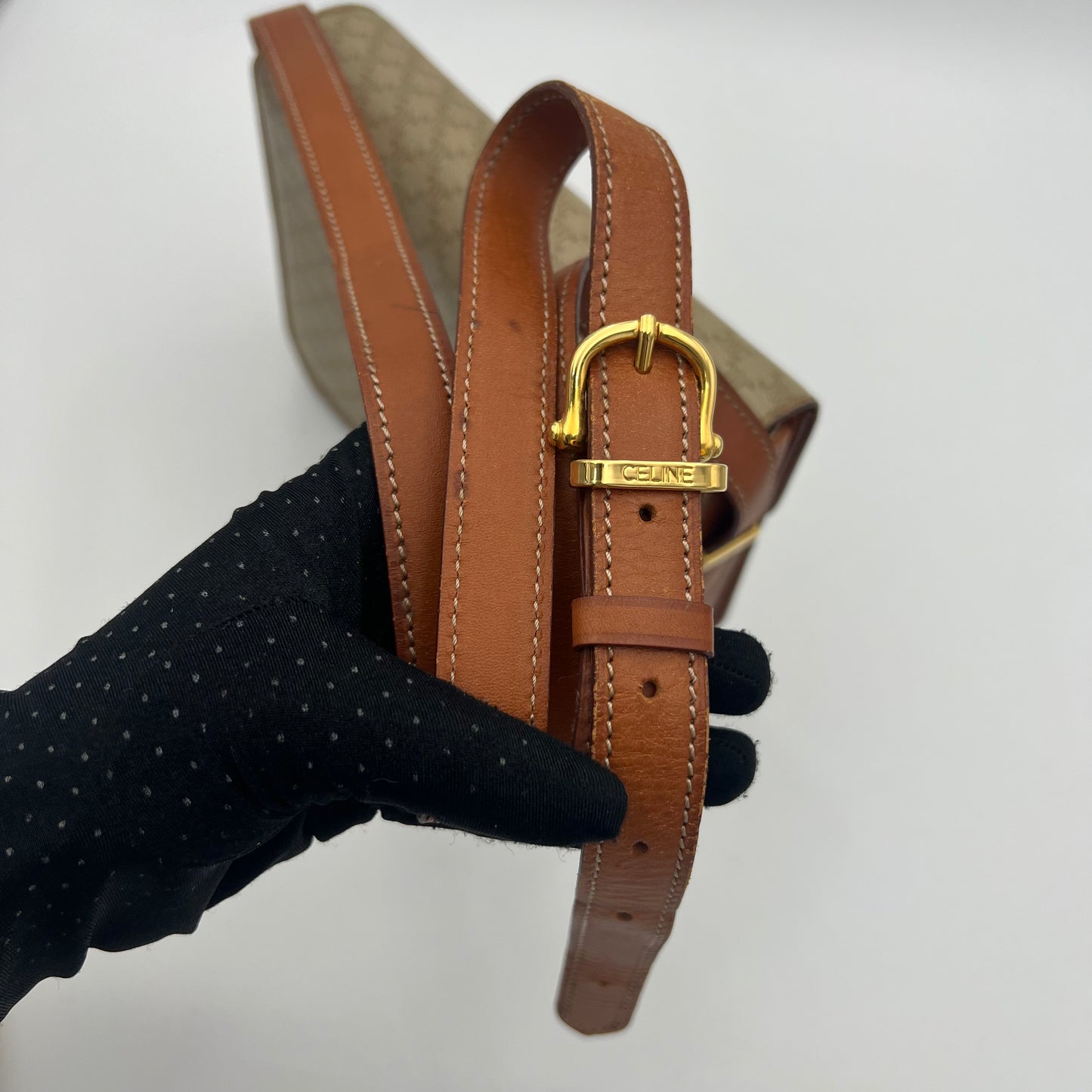 Celine Paris Macadam PVC Horse Carriage Box Shoulder Sling Bag