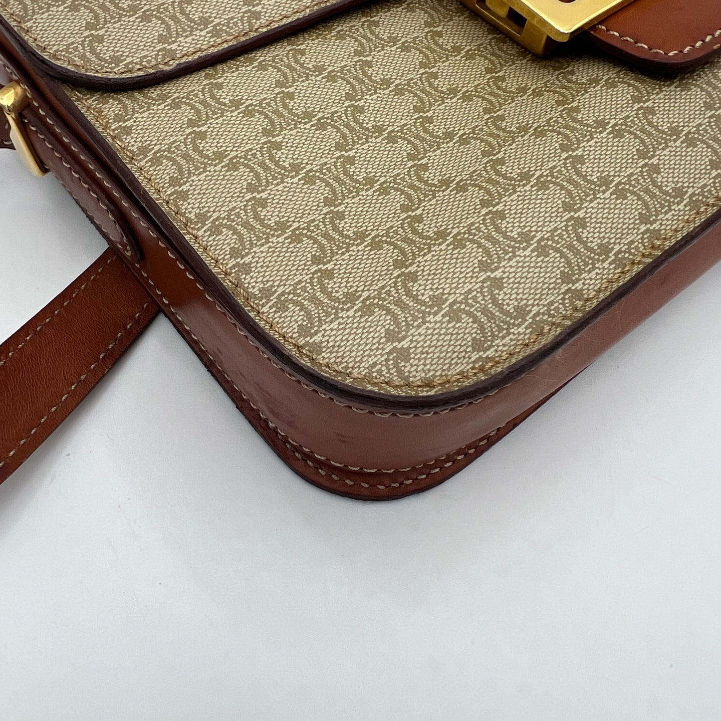 Celine Paris Macadam PVC Horse Carriage Box Shoulder Sling Bag