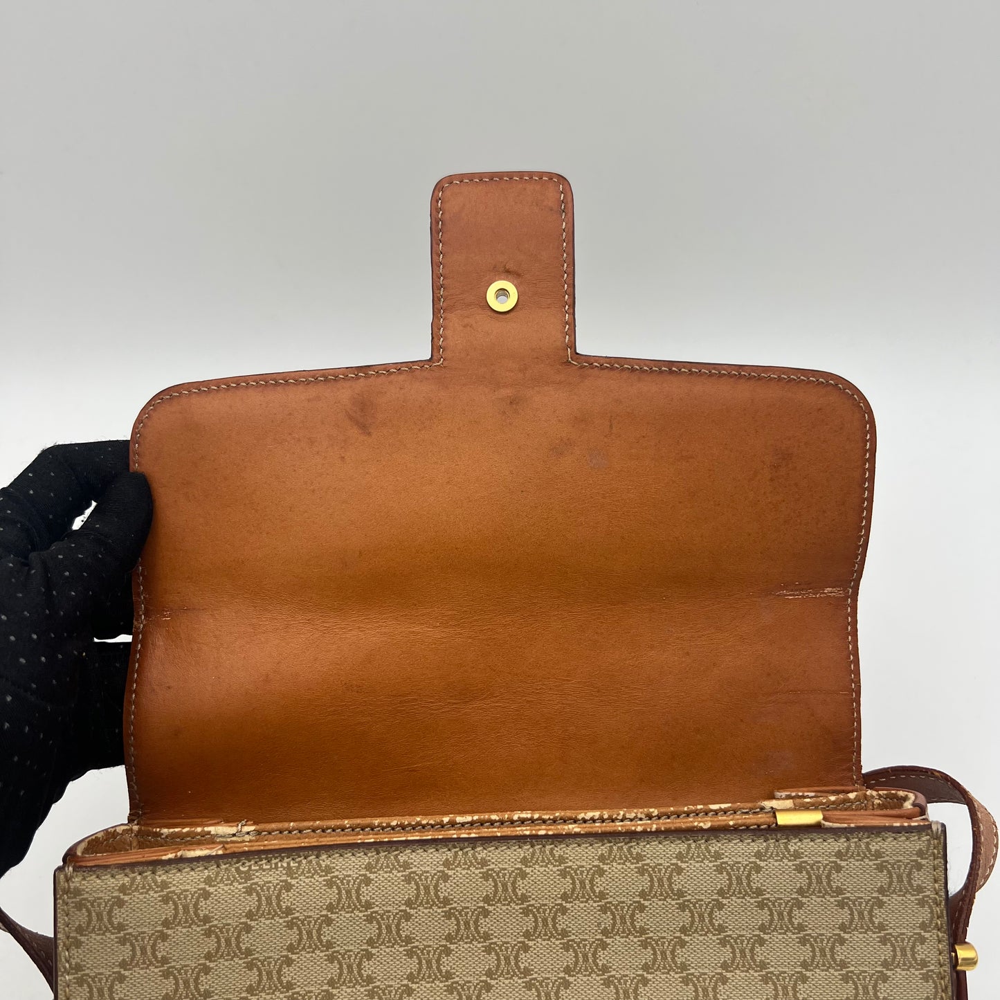 Celine Paris Macadam PVC Horse Carriage Box Shoulder Sling Bag