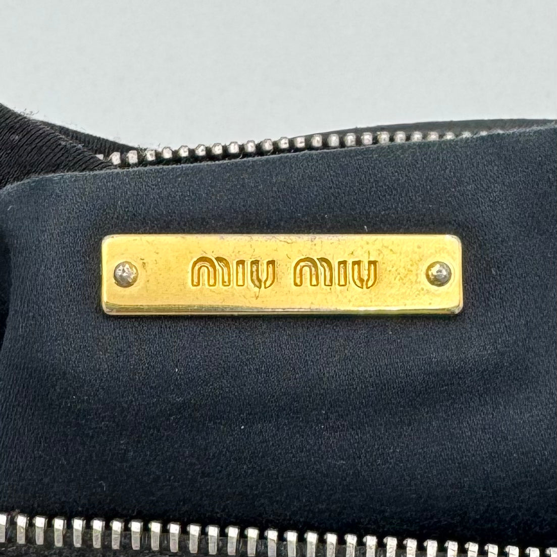 Miu Miu Black Matelasse Leather Lock Charm Pochette GHW