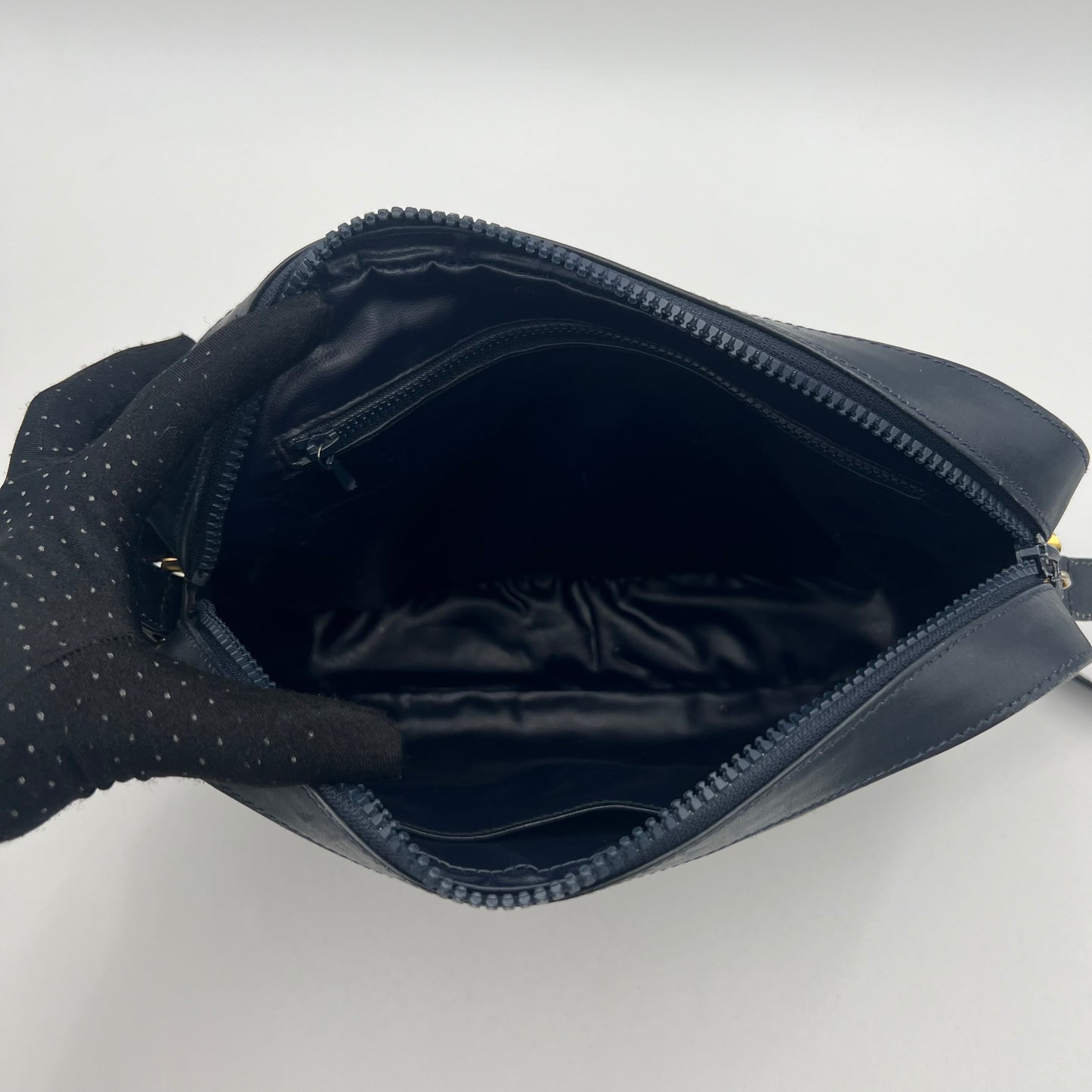 Celine Paris Navy Blue C Horse Carriage Medium Crossbody