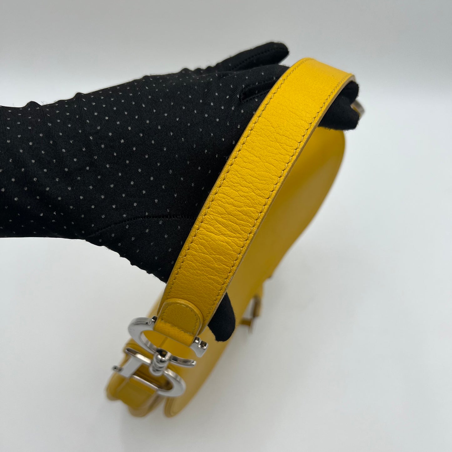 Christian Dior Yellow Leather Saddle SHW