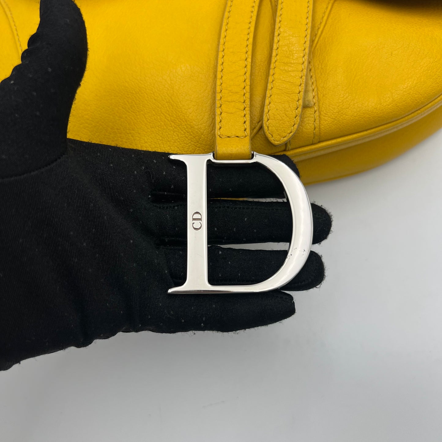 Christian Dior Yellow Leather Saddle SHW