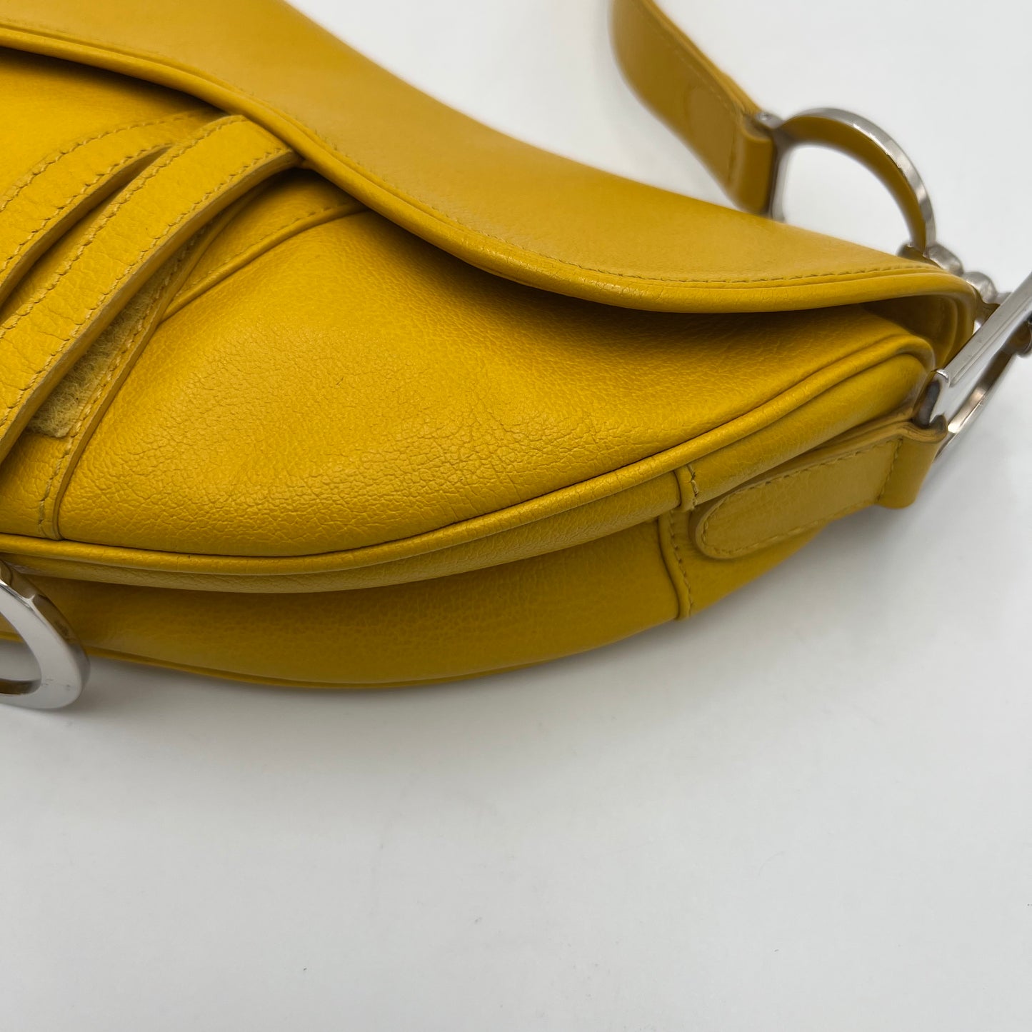 Christian Dior Yellow Leather Saddle SHW