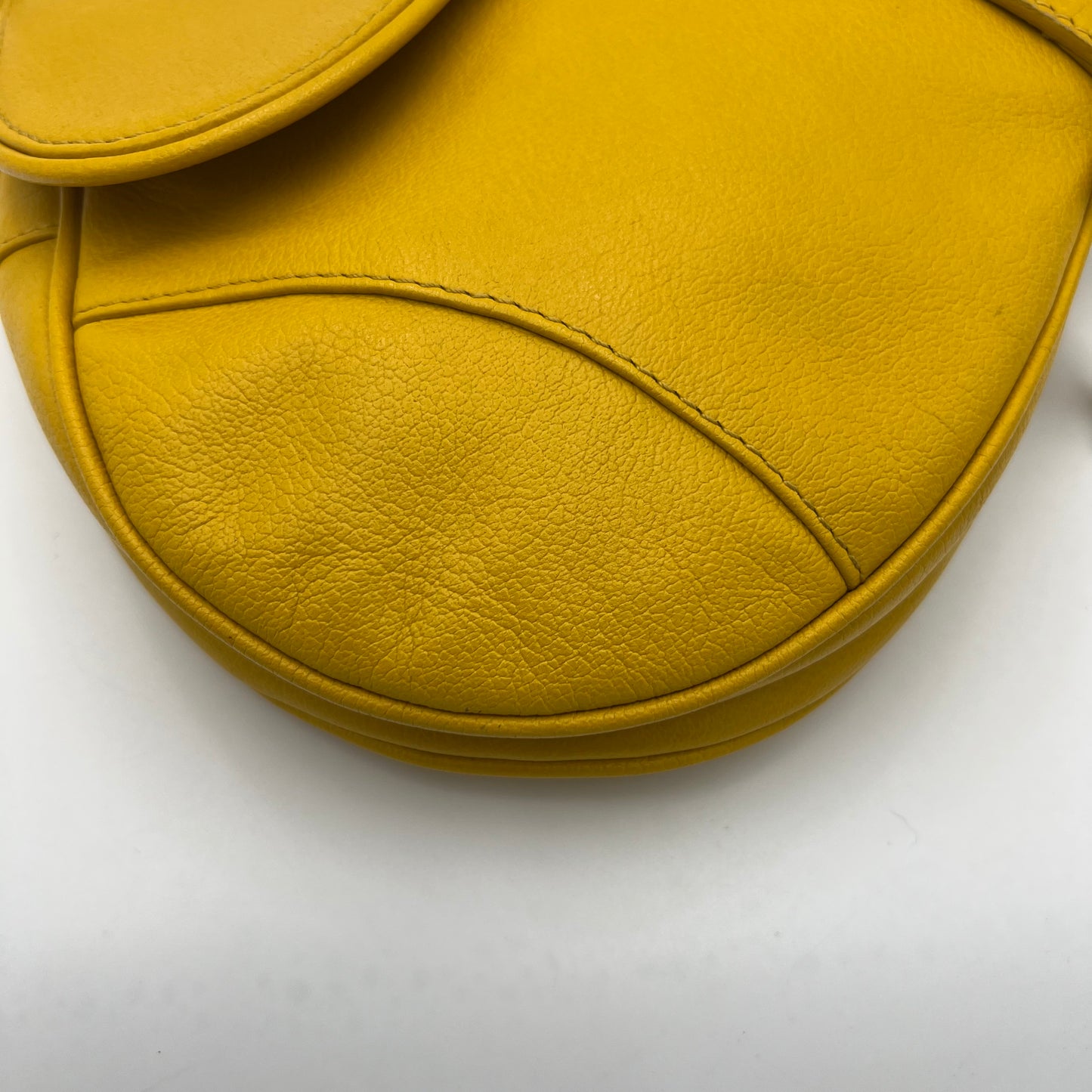 Christian Dior Yellow Leather Saddle SHW
