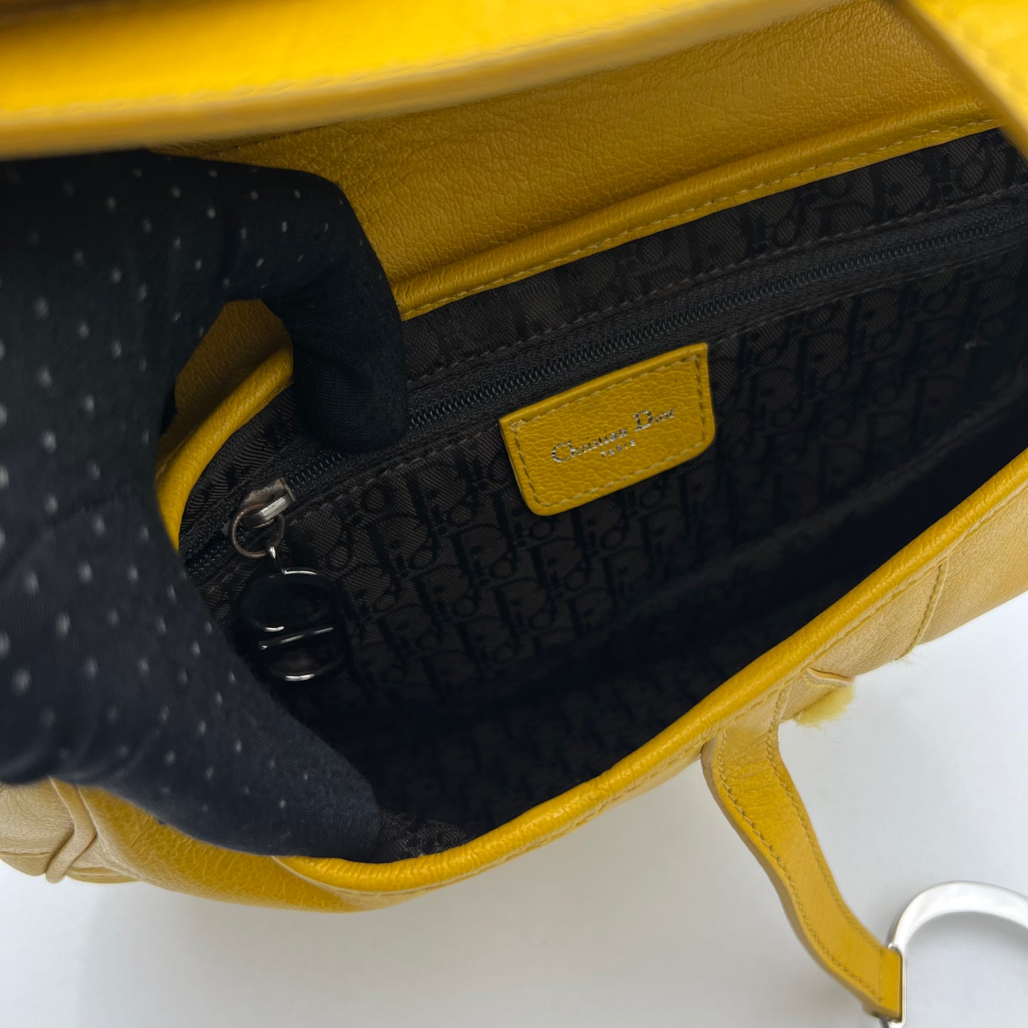 Christian Dior Yellow Leather Saddle SHW
