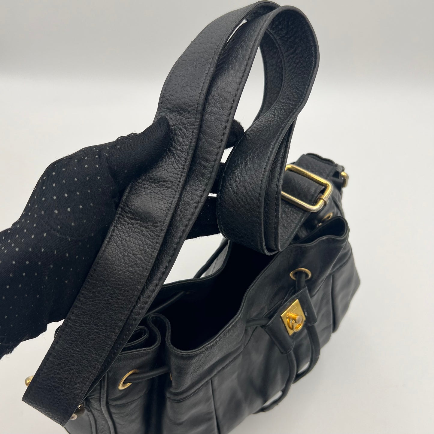 Celine Paris Black Leather Bucket Sling Bag