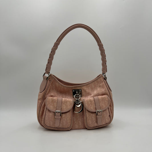 Christian Dior Pink Trotter Lovely Hobo Shoulder Bag
