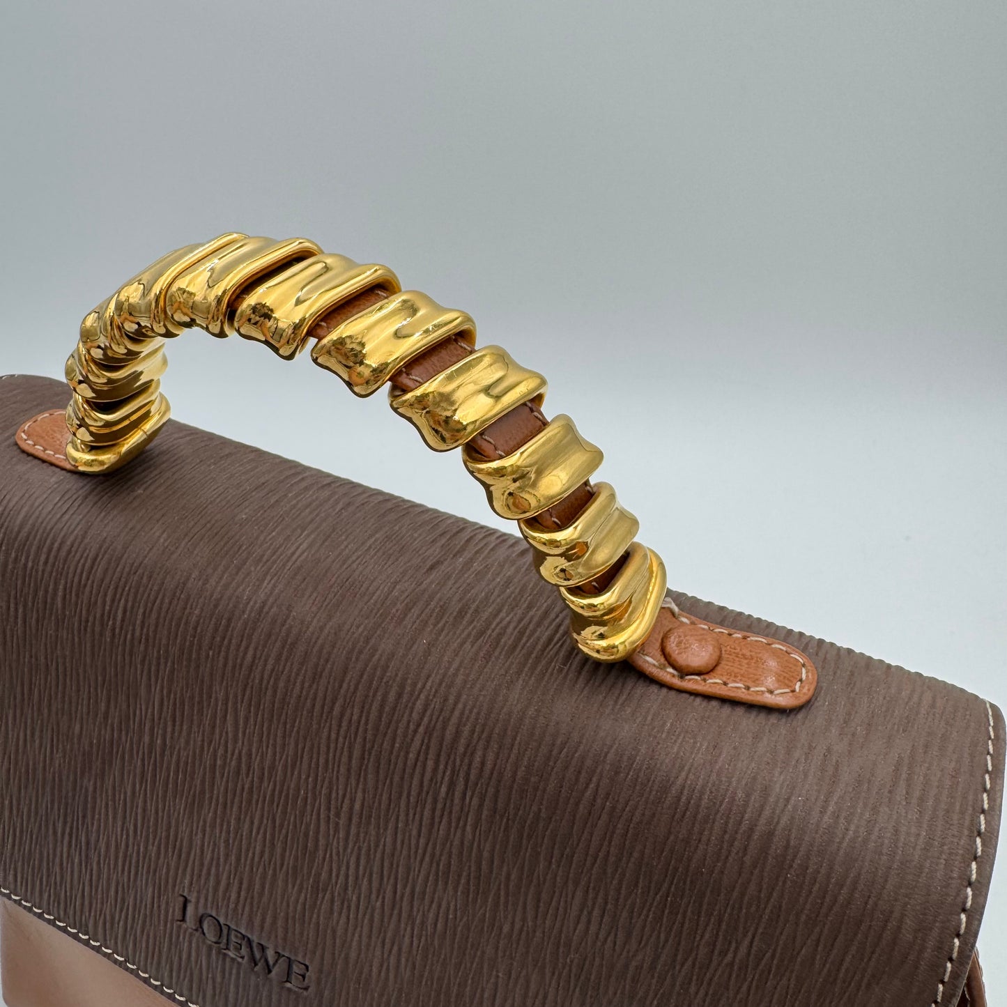 Loewe Brown Velasquez Twist Top Handle Two-Way Bag