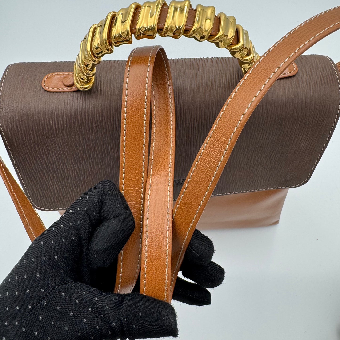 Loewe Brown Velasquez Twist Top Handle Two-Way Bag