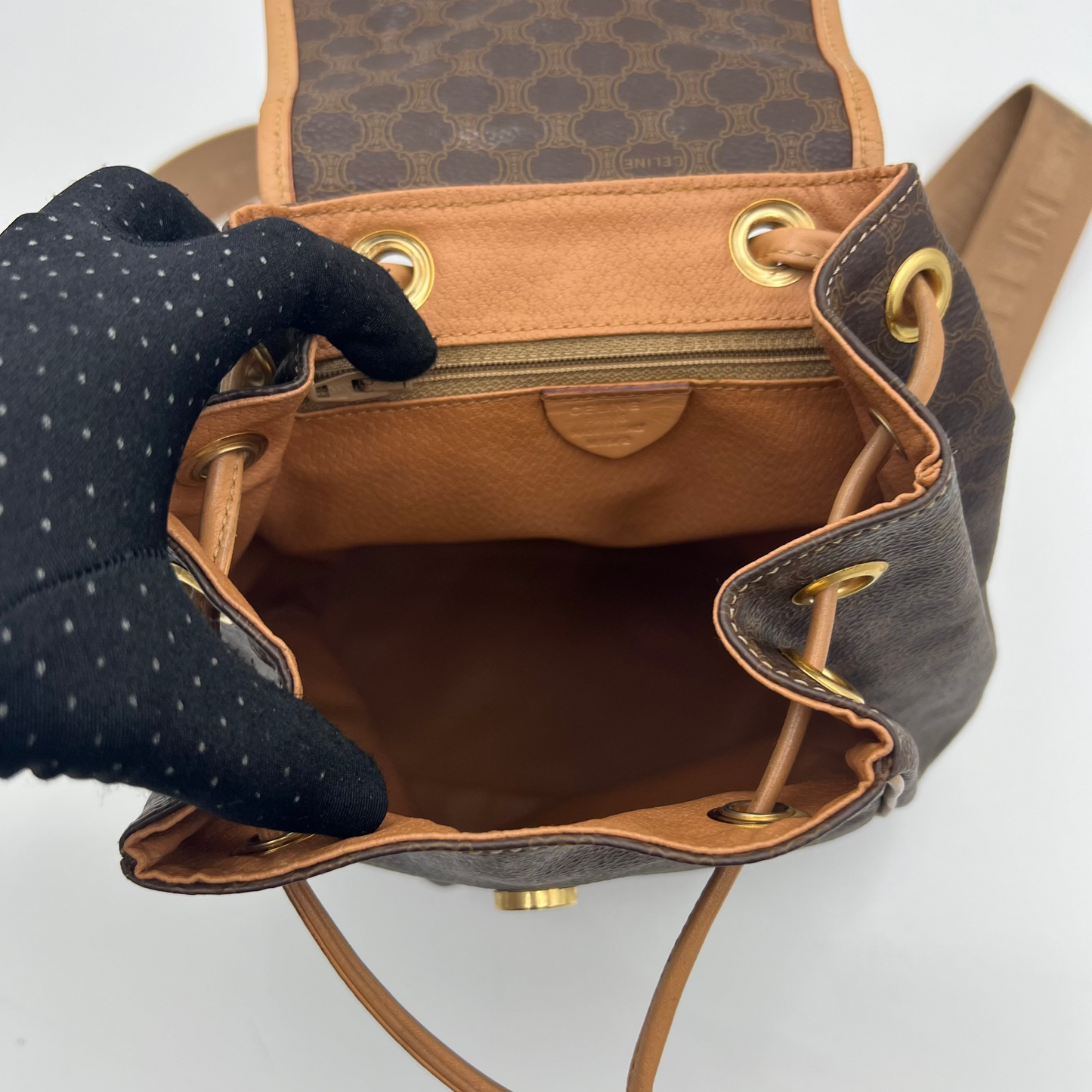 Celine Paris Macadam Flap Backpack (M15/2)