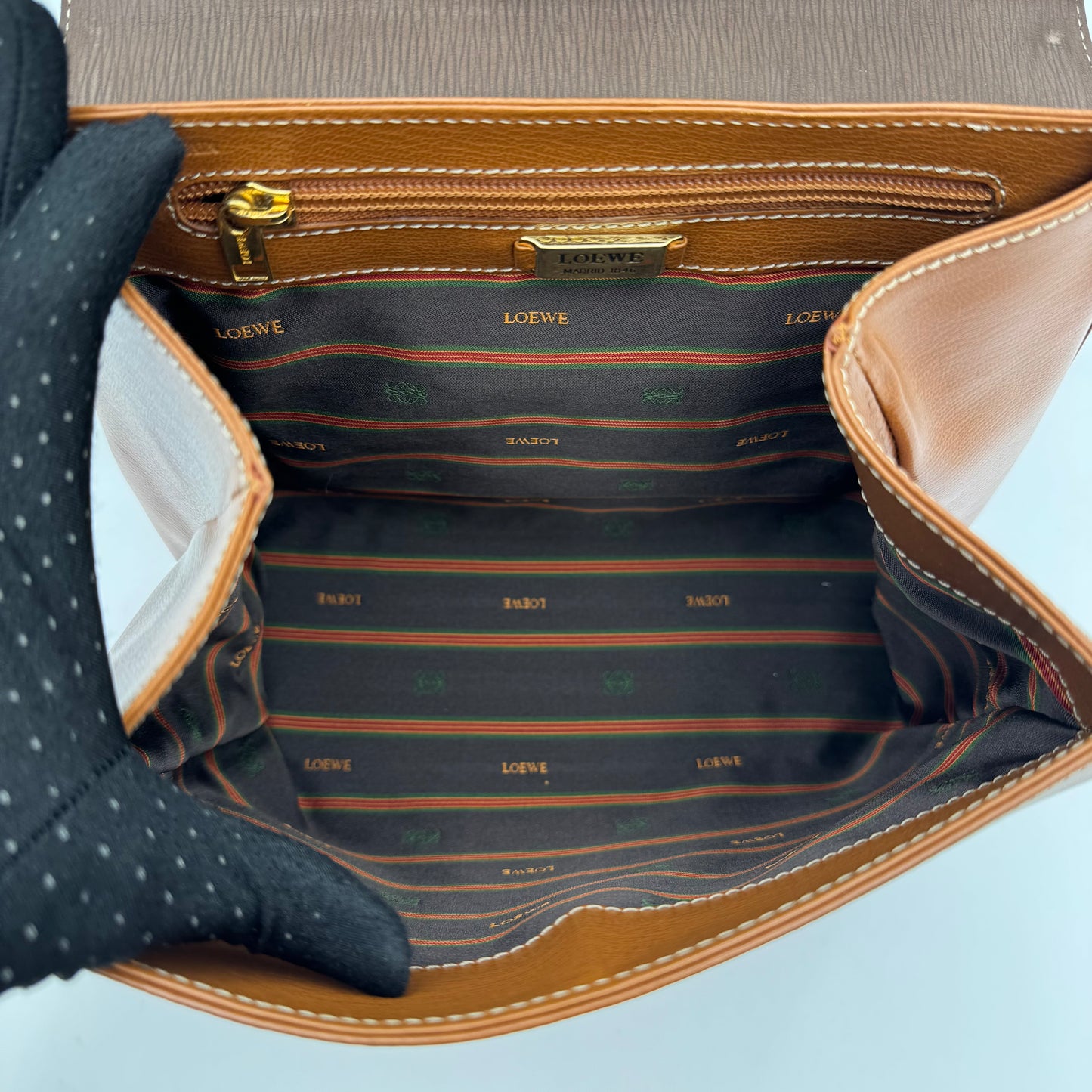 Loewe Brown Velasquez Twist Top Handle Two-Way Bag
