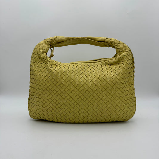Bottega Veneta Pastel Yellow Intrecciato Hobo Bag