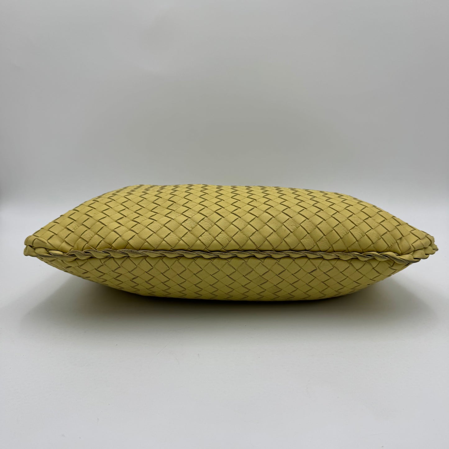 Bottega Veneta Pastel Yellow Intrecciato Hobo Bag