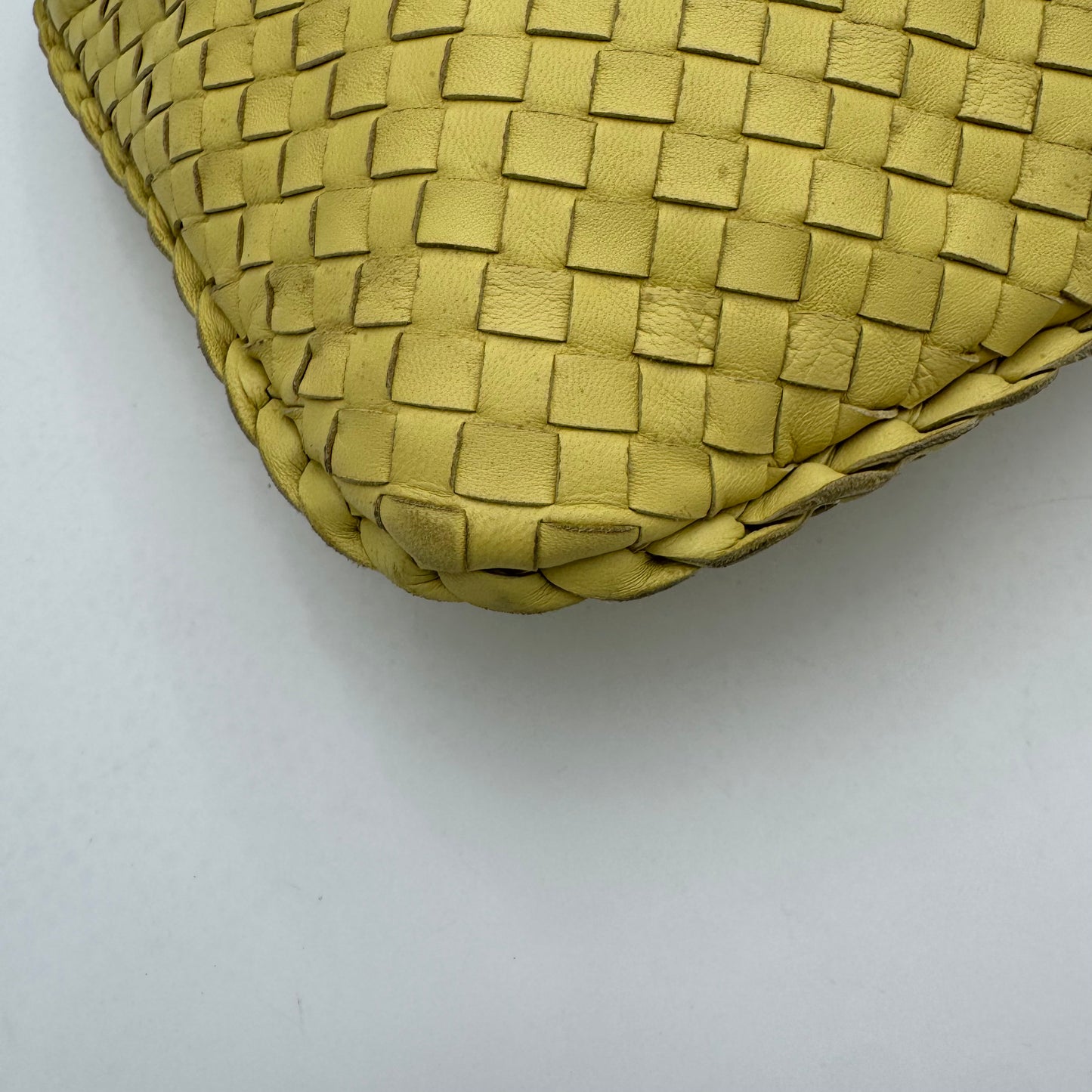 Bottega Veneta Pastel Yellow Intrecciato Hobo Bag
