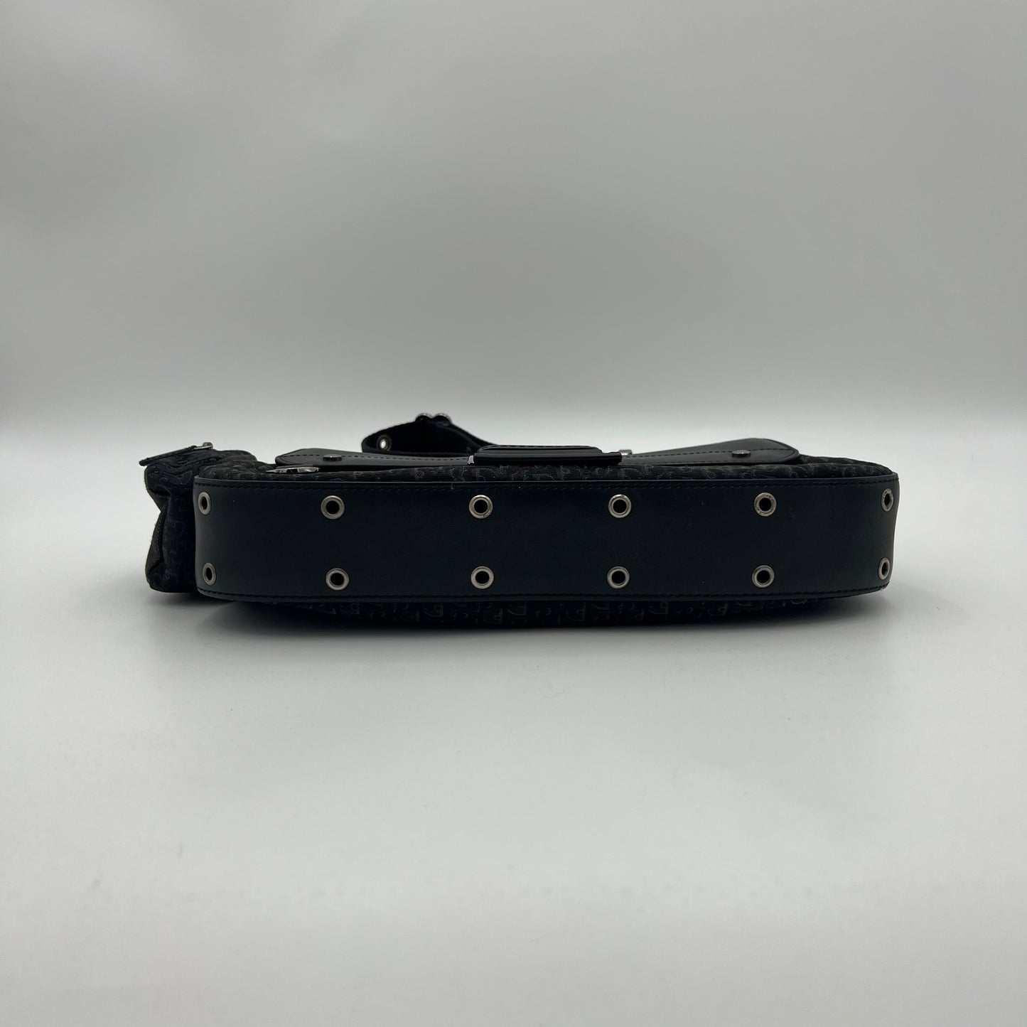 Christian Dior Black Trotter Canvas and Leather Street Chic Columbus with Side Purse