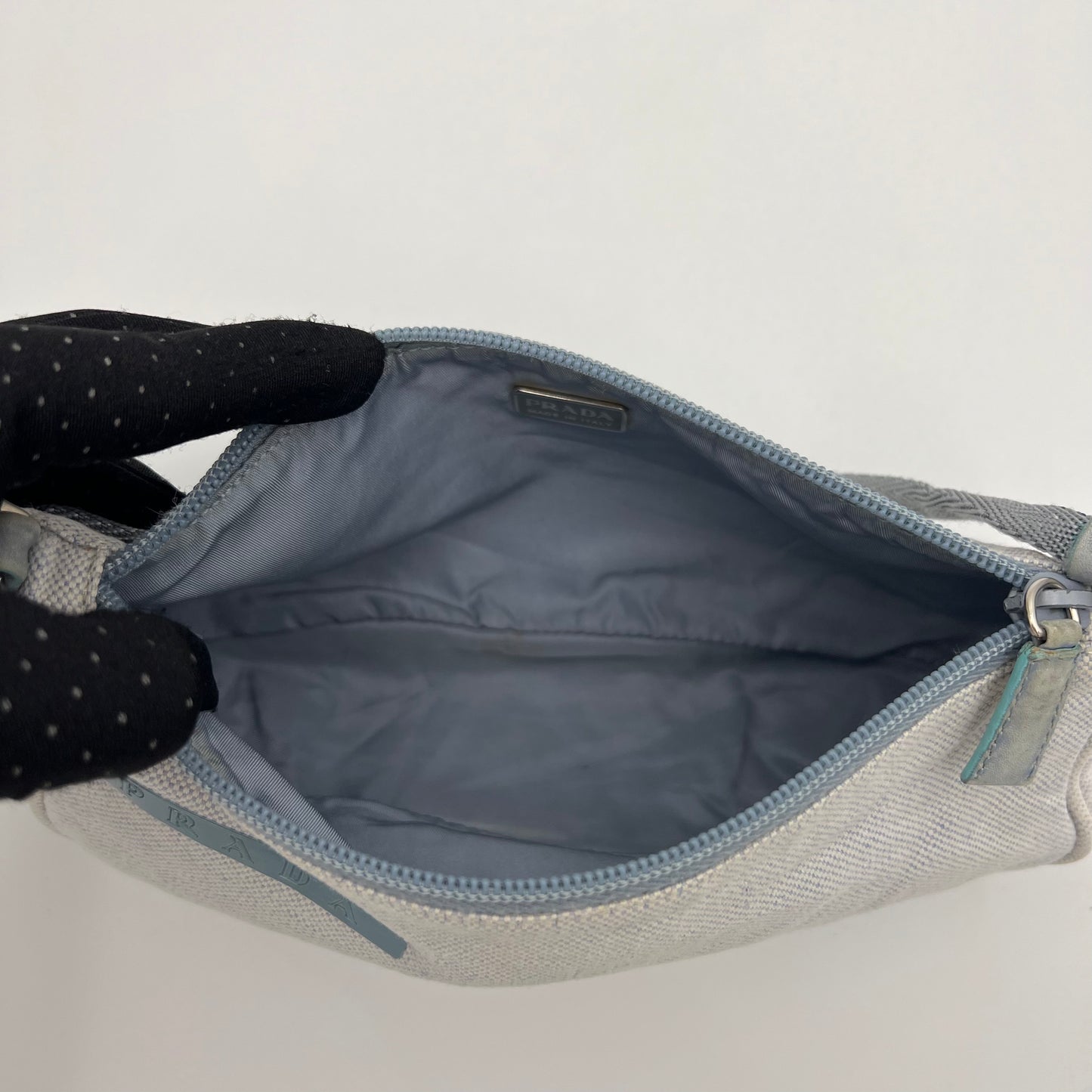 Prada Sports Blue Canvas Pochette